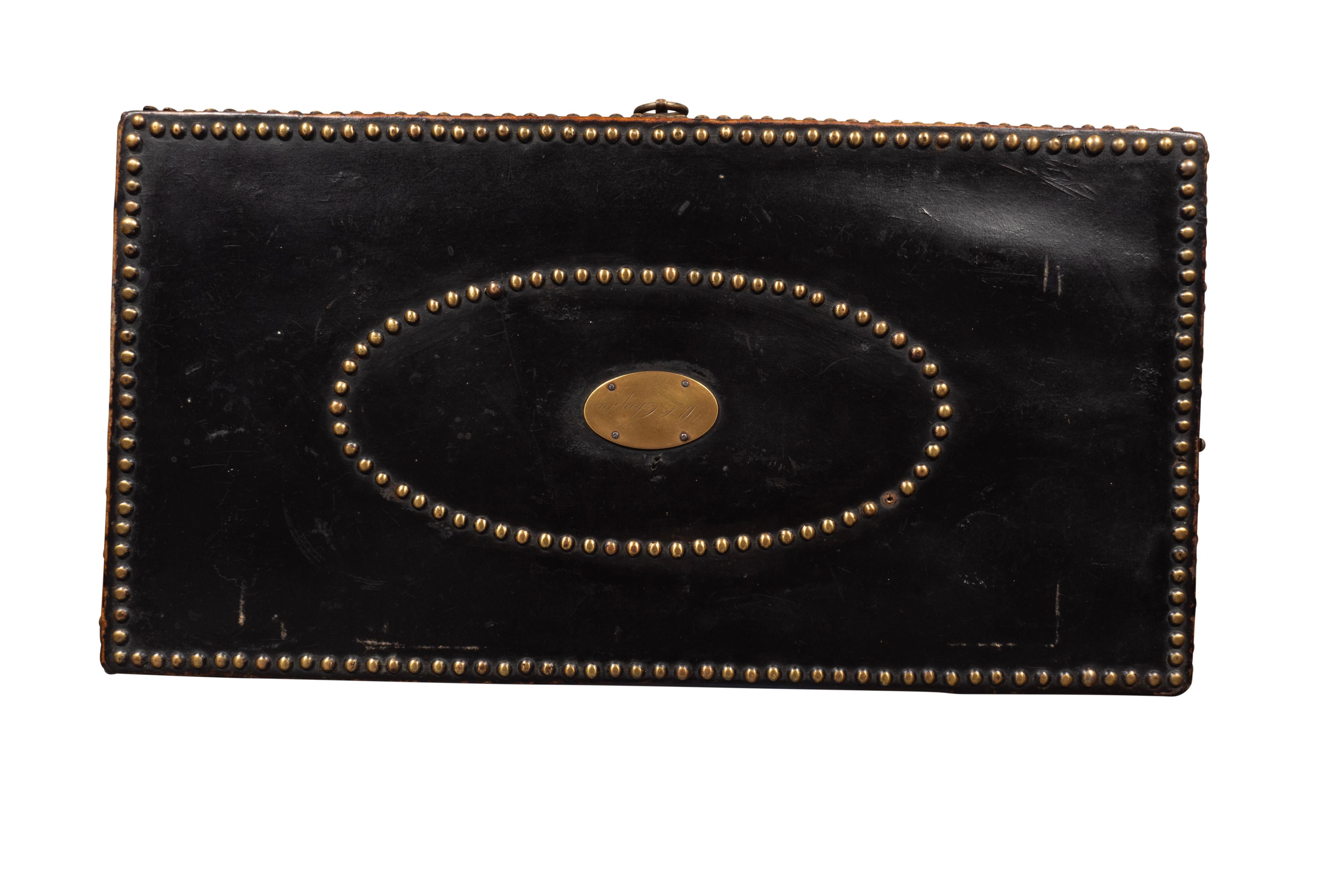 Caja de cuero negro de exportación china con soporte en venta 3