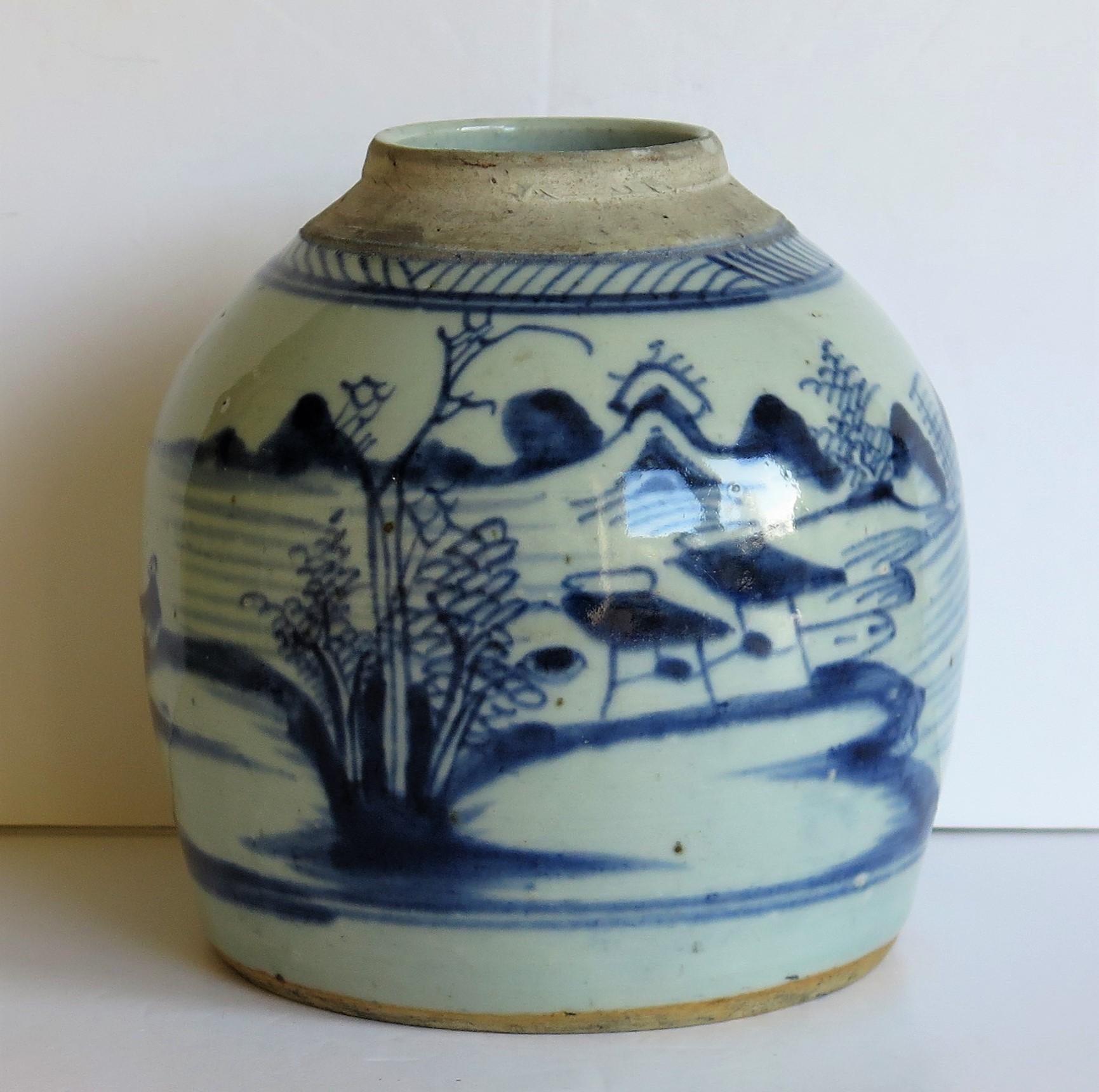 hand painted blue and white pottery