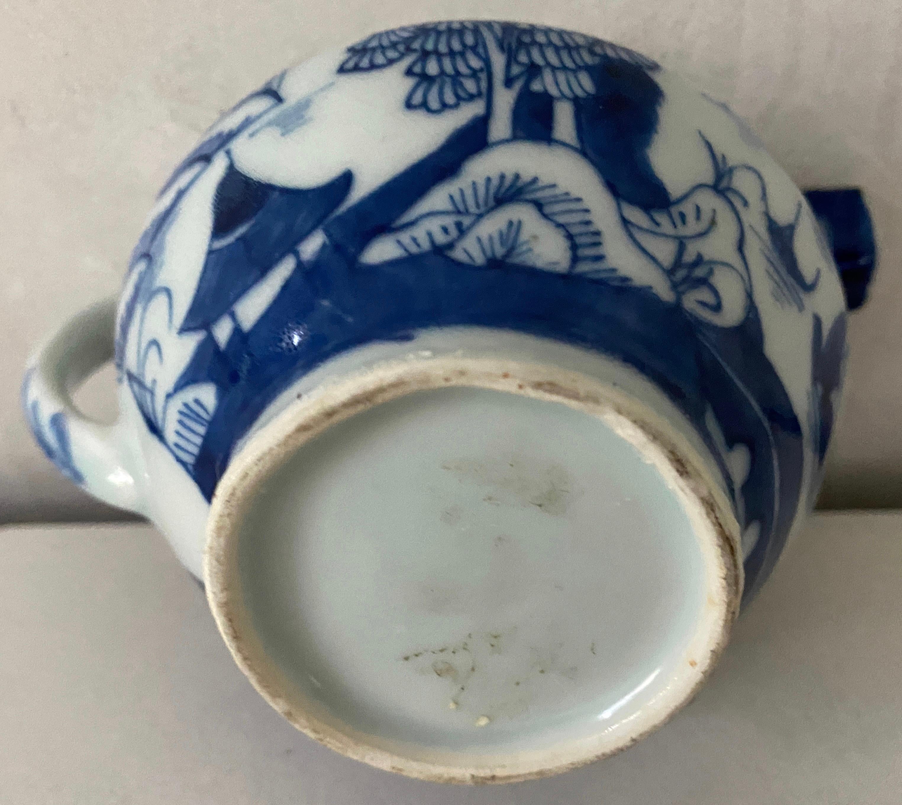 20th Century Chinese Export Blue and White Pitcher For Sale