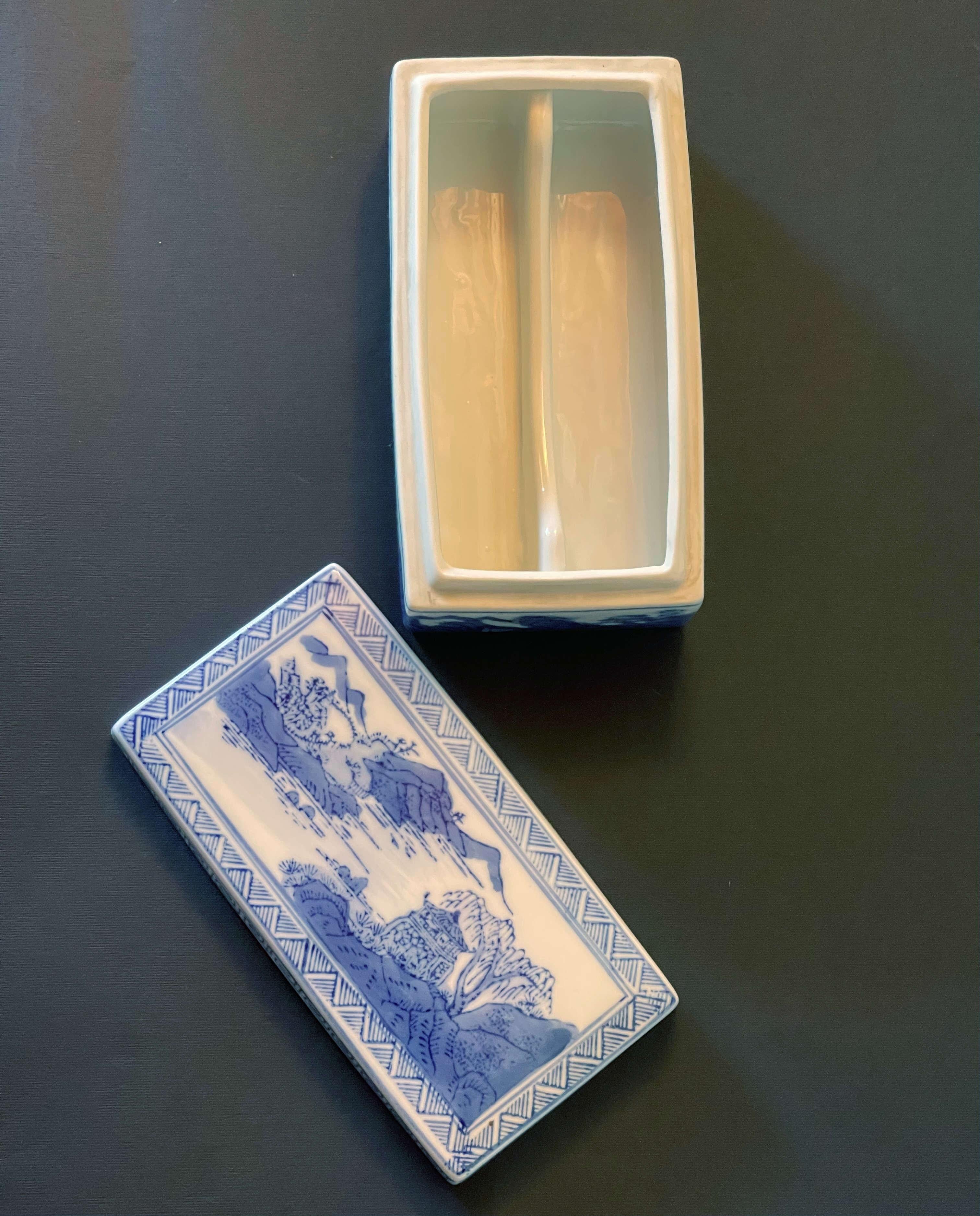 Caja de porcelana china de exportación azul y blanca Porcelana en venta