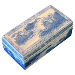 Chinese Export Blue and White Porcelain Box