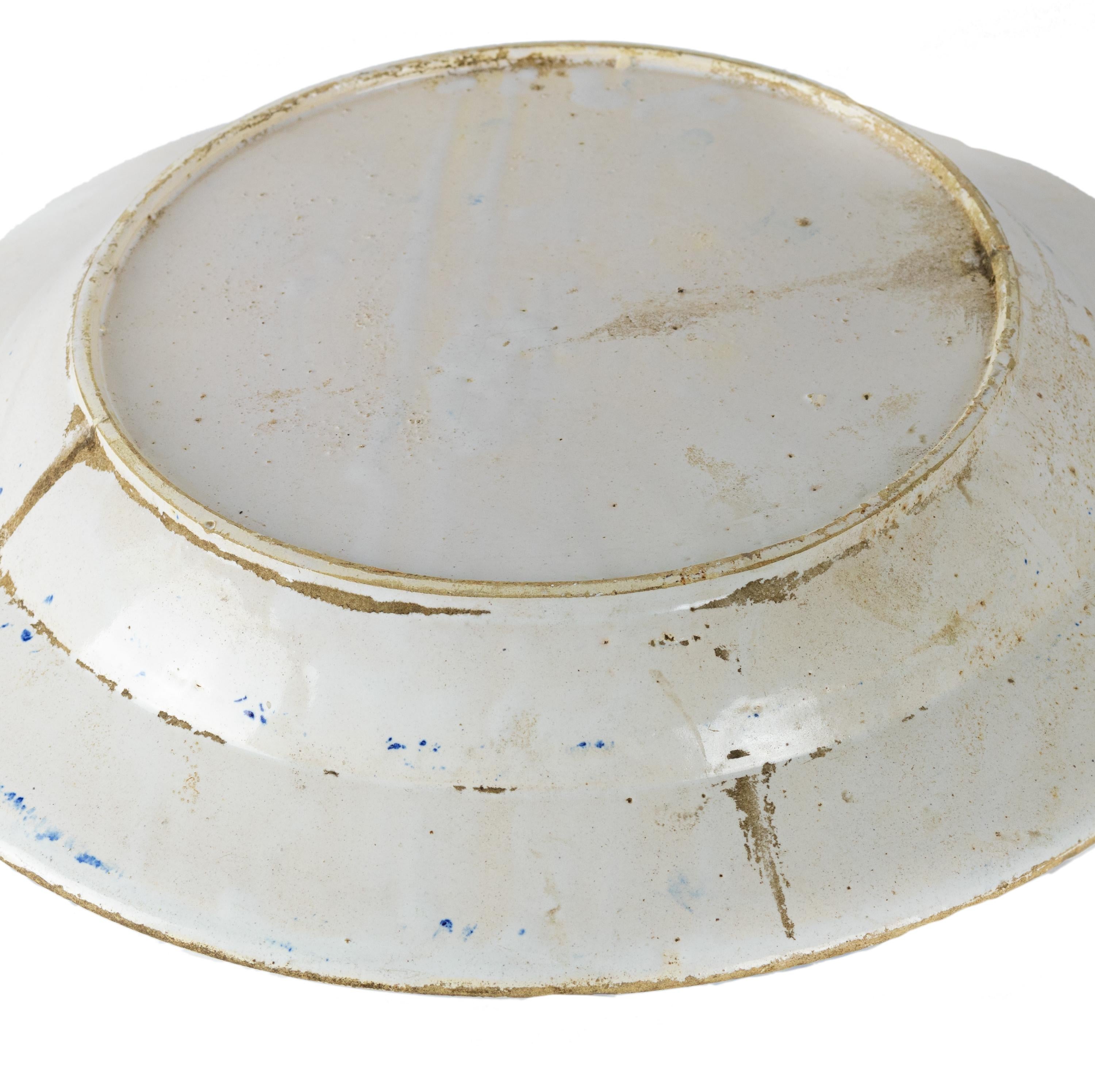 Porcelaine Plat à poisson en porcelaine bleue d'exportation chinoise, 19e siècle en vente