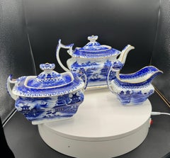 Chinese Export Blue & White Ceramic Coffee / Tea service
