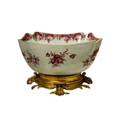 Chinese Export Bowl with Doré Bronze Base