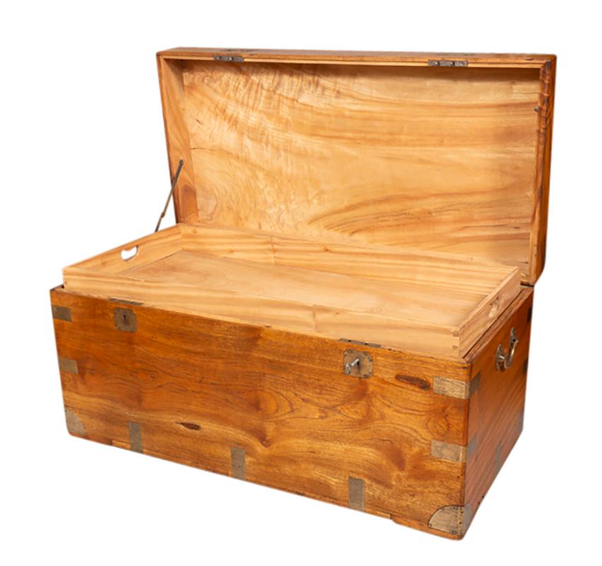 Chinese Export Brass Bound Camphorwood Chest For Sale 4
