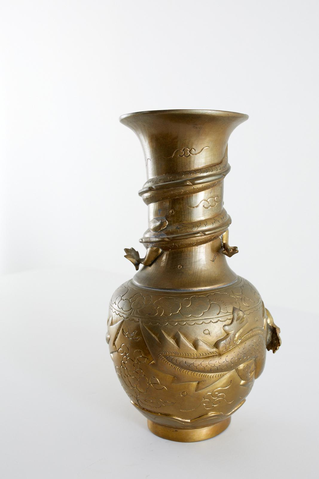 brass chinese vase