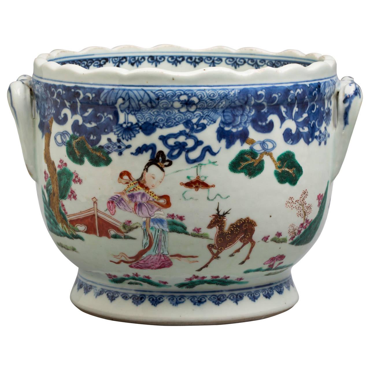 Cinese Cachepot cinese da esportazione, 1775 circa in vendita