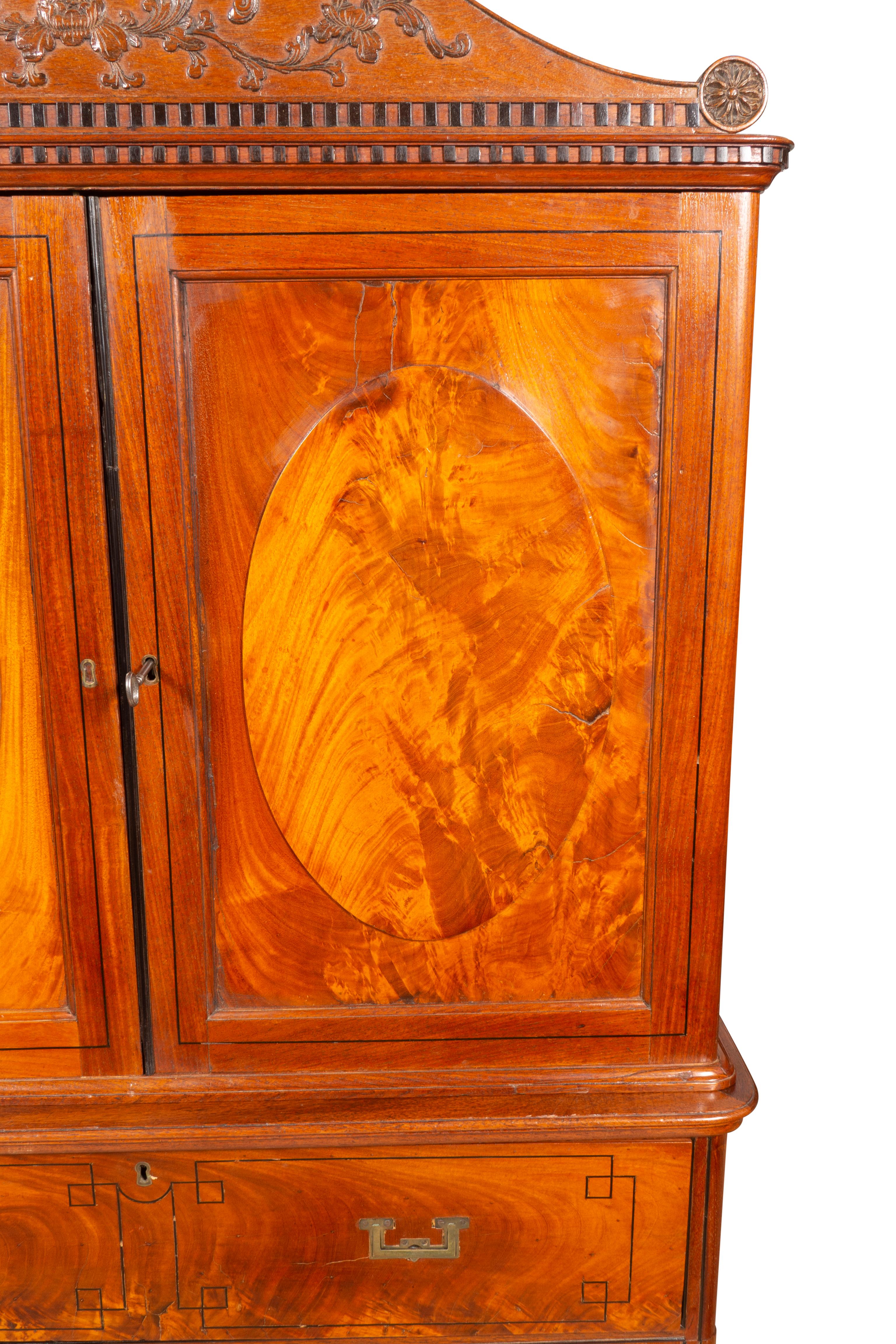 Chinese Export Campaign Camphorwood Cabinet For Sale 6