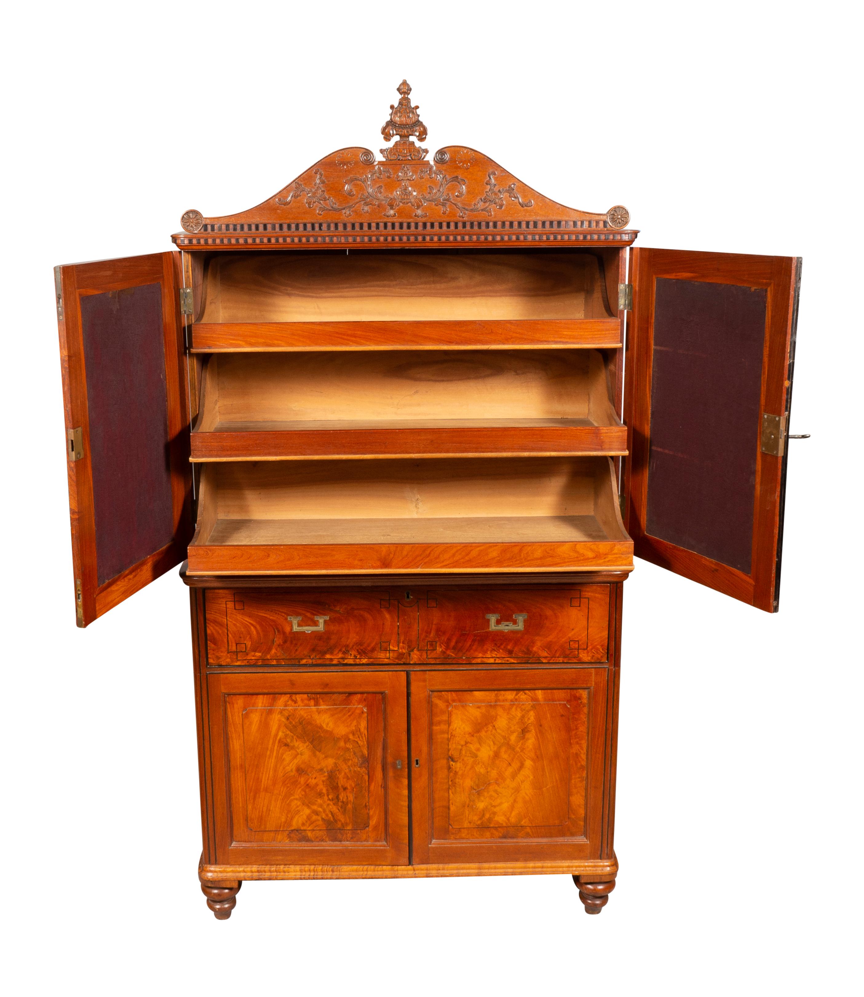 Chinese Export Campaign Camphorwood Cabinet For Sale 7