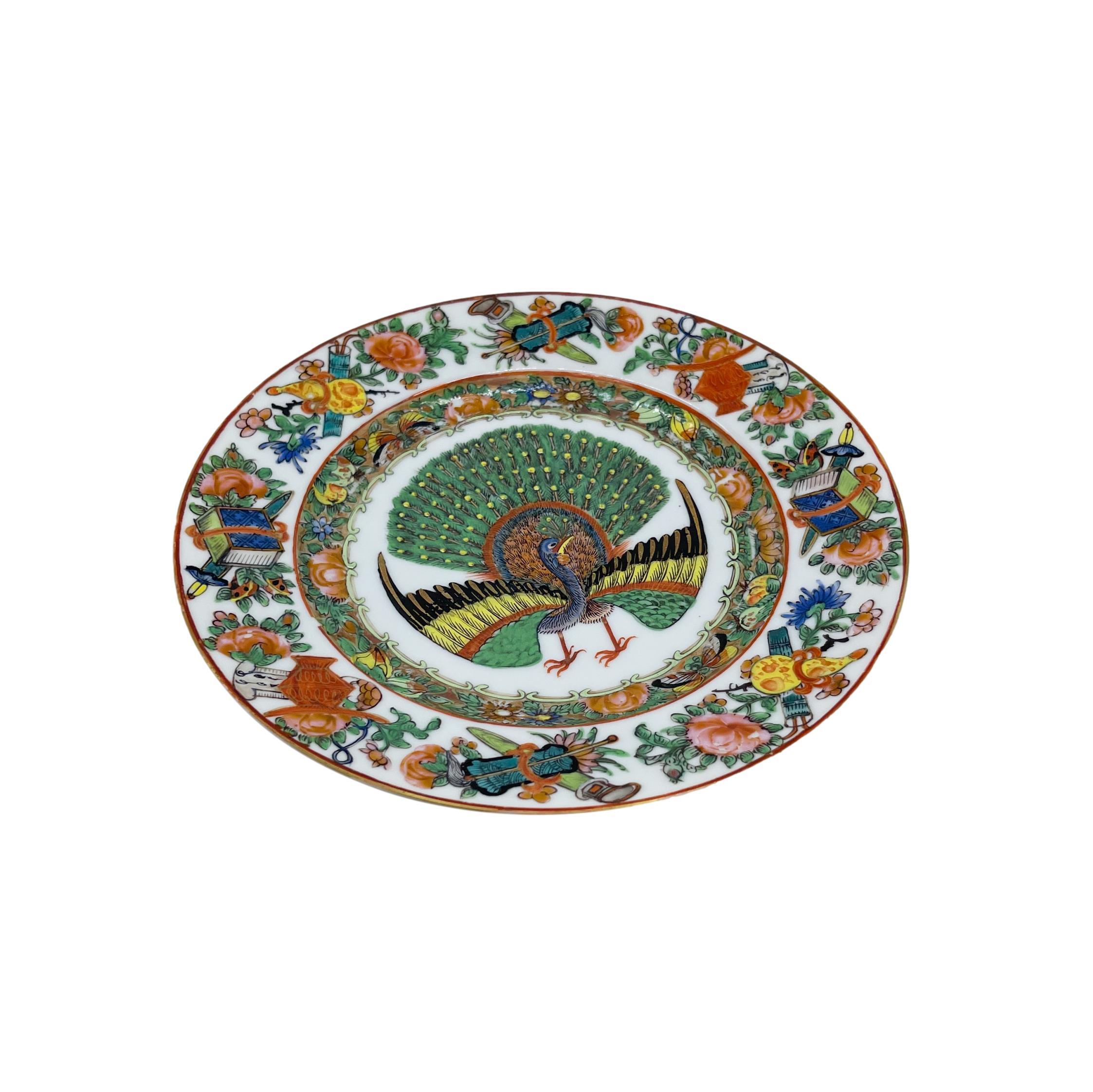 chinese peacock plate