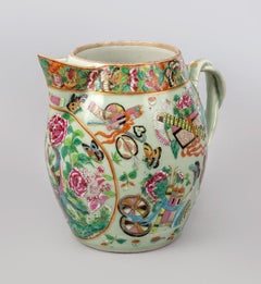 Chinese Export Canton Porcelain Cider Jug