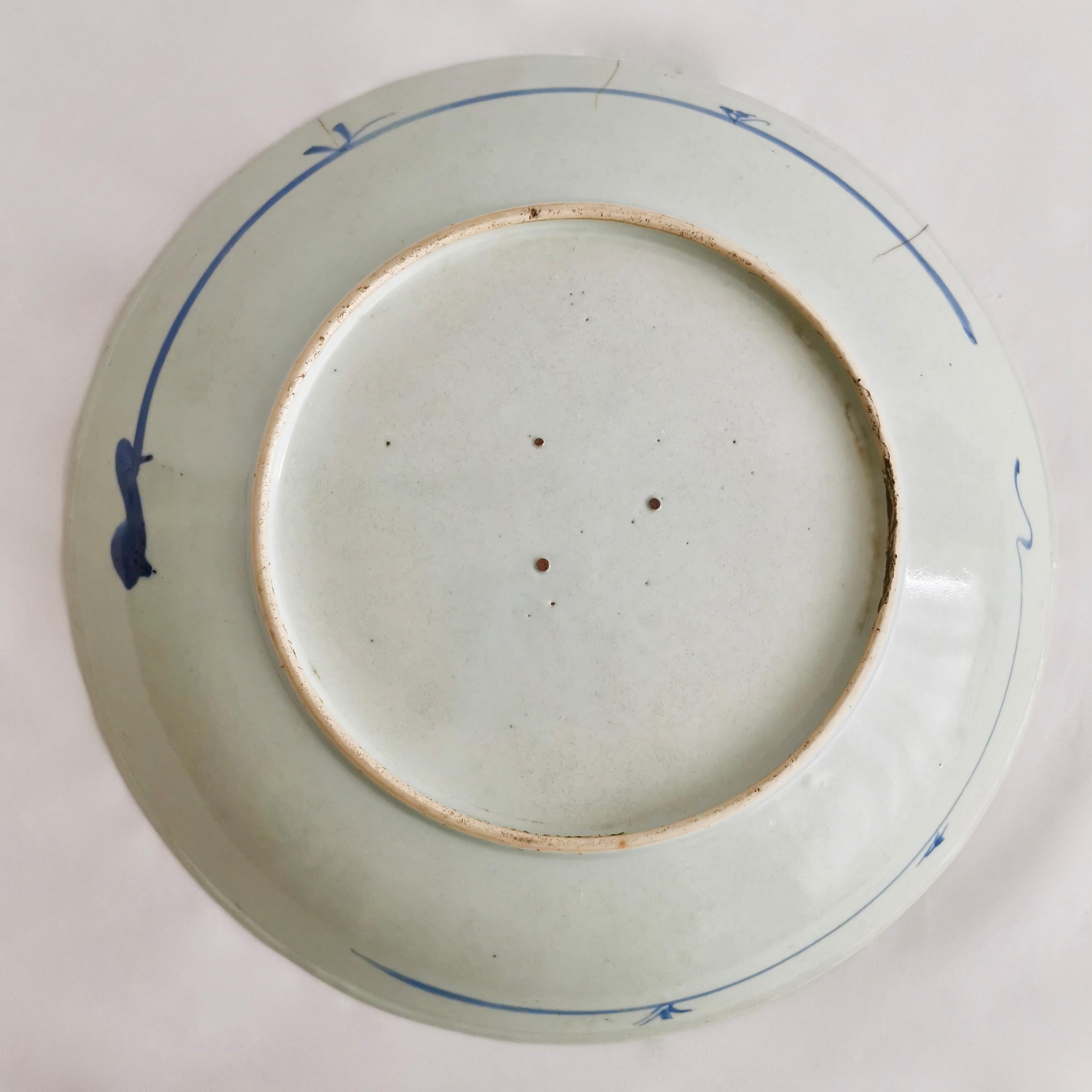 Chinese Export Charger, Peony and Frogspawn, Kangxi Early 18th Century 5