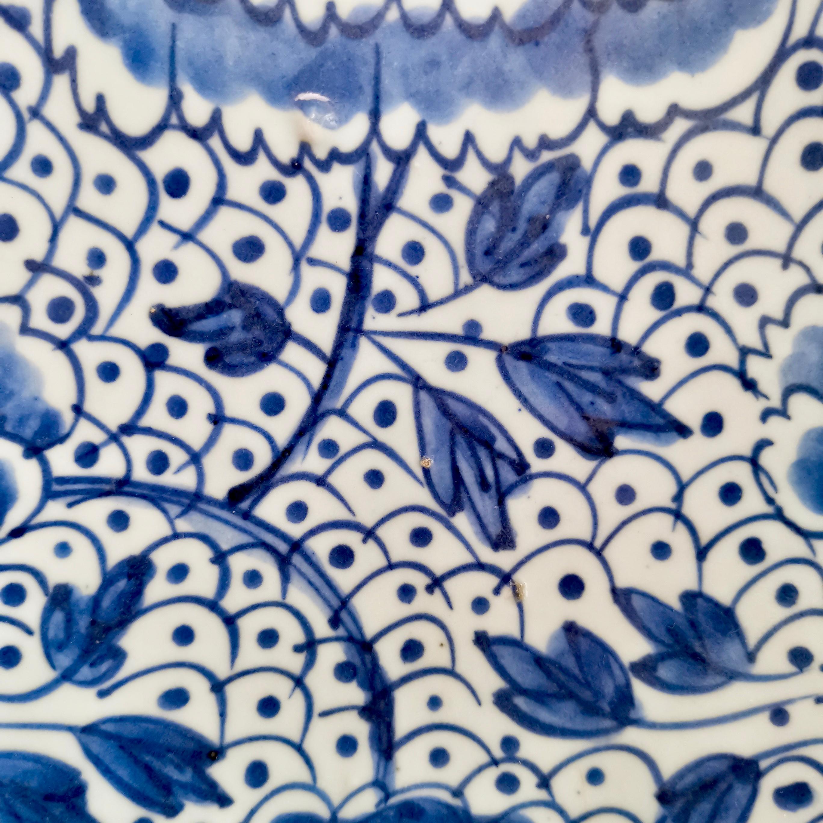 Chinese Export Charger, Peony and Frogspawn, Kangxi Early 18th Century 7