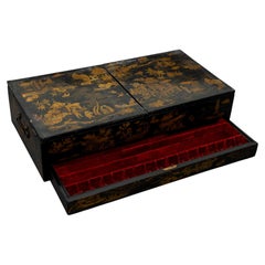 Chinese Export Chinoiserie Lacquer Travelling Box