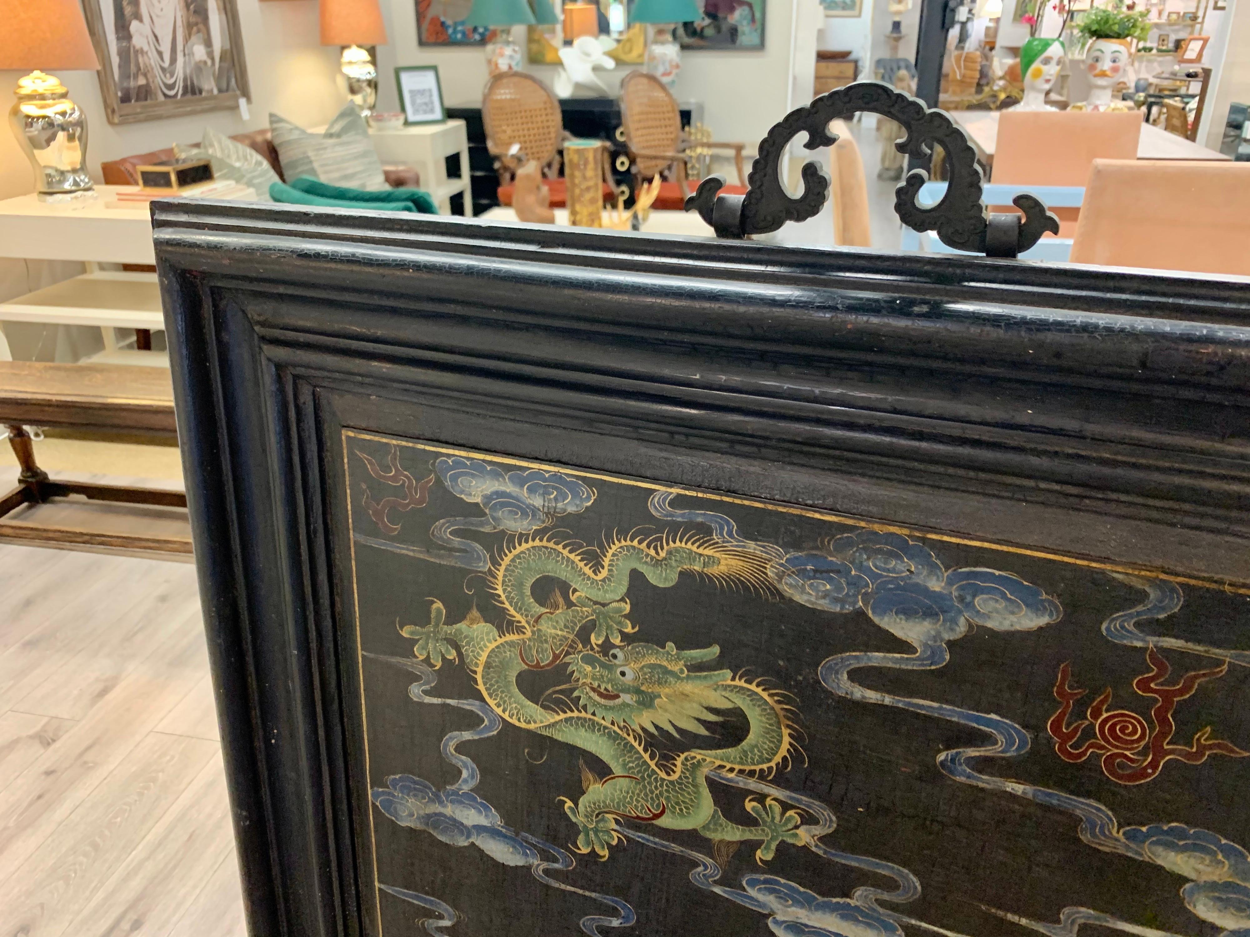 Chinese Export Chinoiserie Original Oil Painting on Board For Sale 4