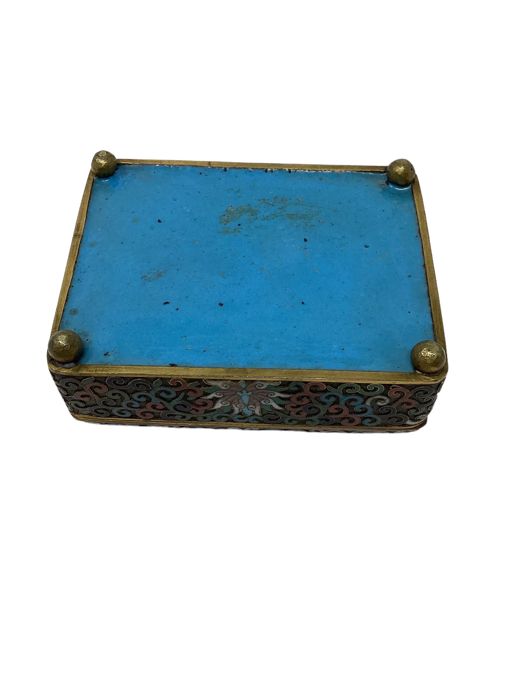 Chinese Export Cloisonné Box For Sale 1