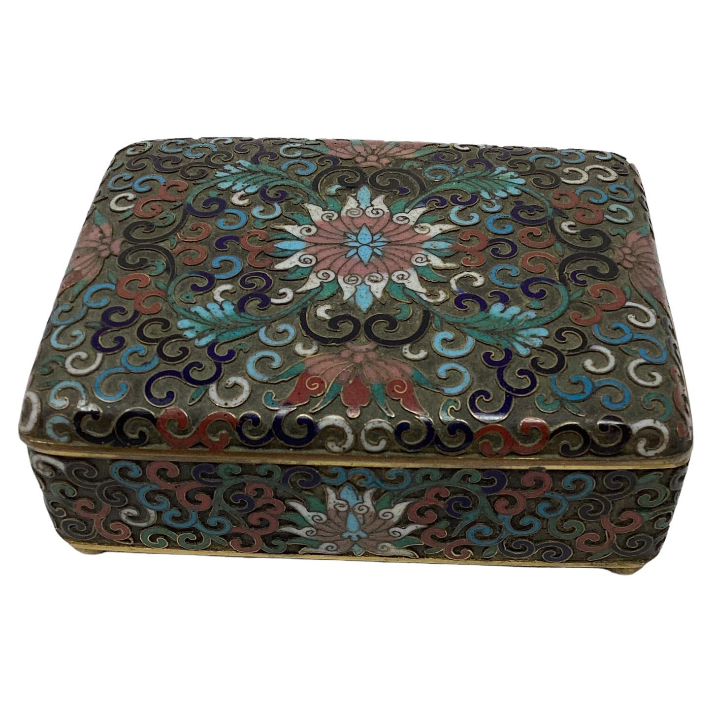 Chinese Export Cloisonné Box For Sale