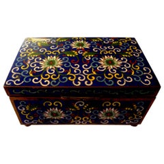 Antique Chinese Export Cloisonné Box, Stamped China