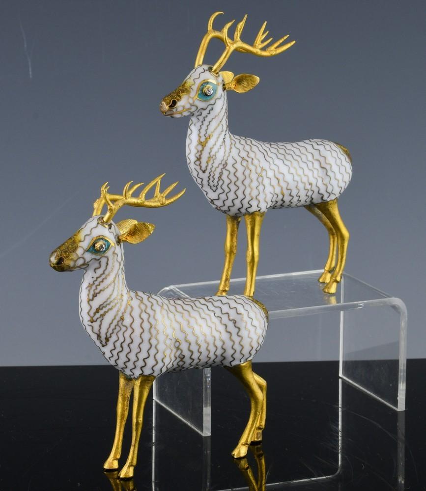 Exportation chinoise Figures de cerfs en cloisonné exportées de Chine en vente