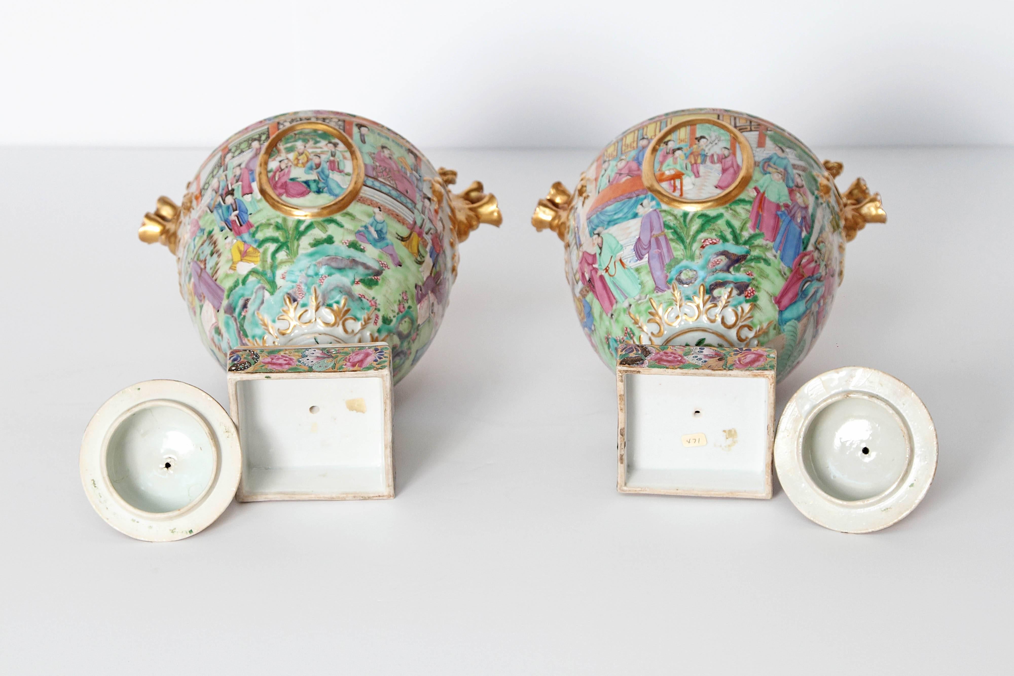 Chinese Export Covered Urns, Pair 5