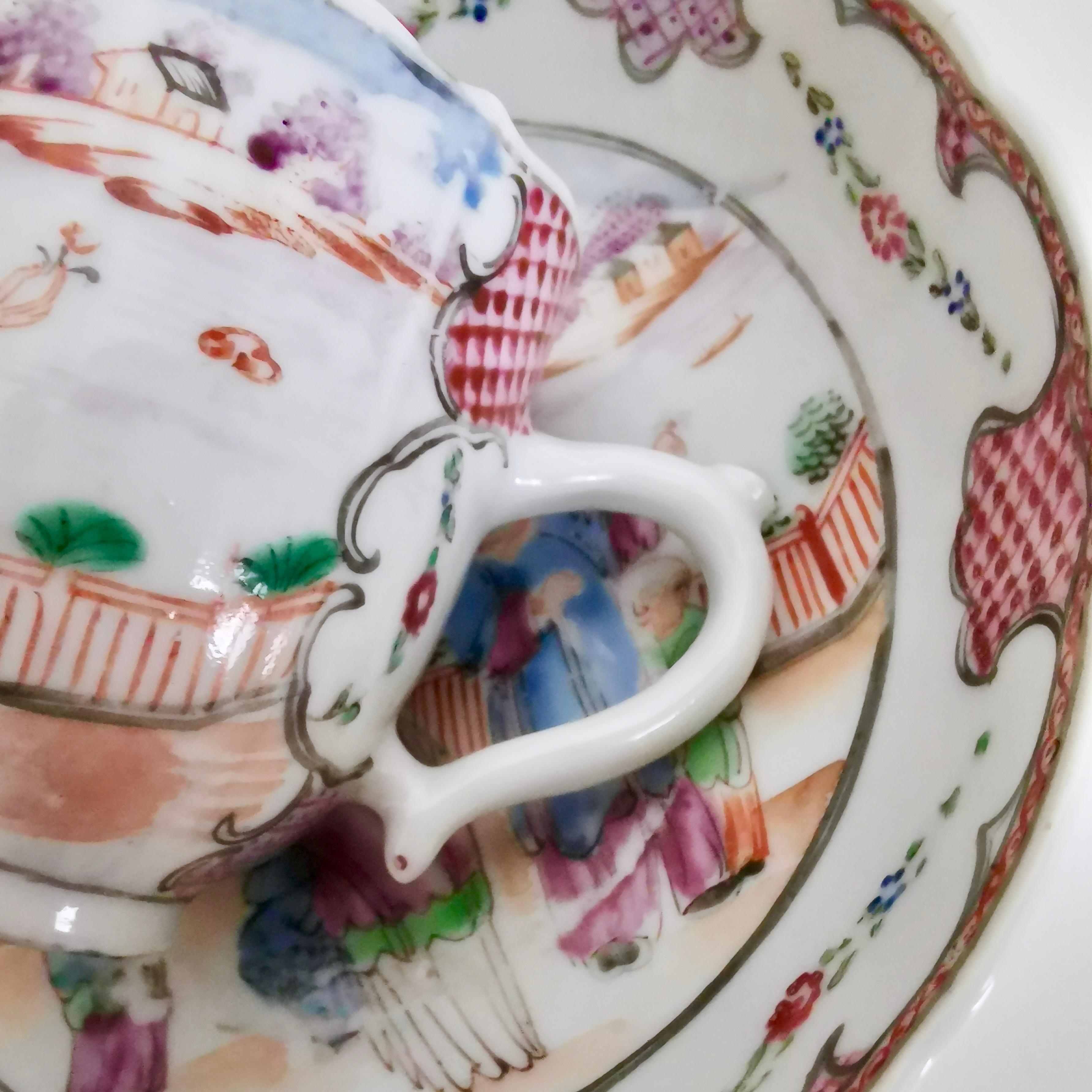 Chinese Export Cup and Saucer, London Decorated Qianlong, 1760-1780 3