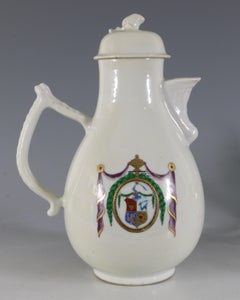 Chinese Export Porcelain Dutch Market Armorial Coffee Pot, circa 1786