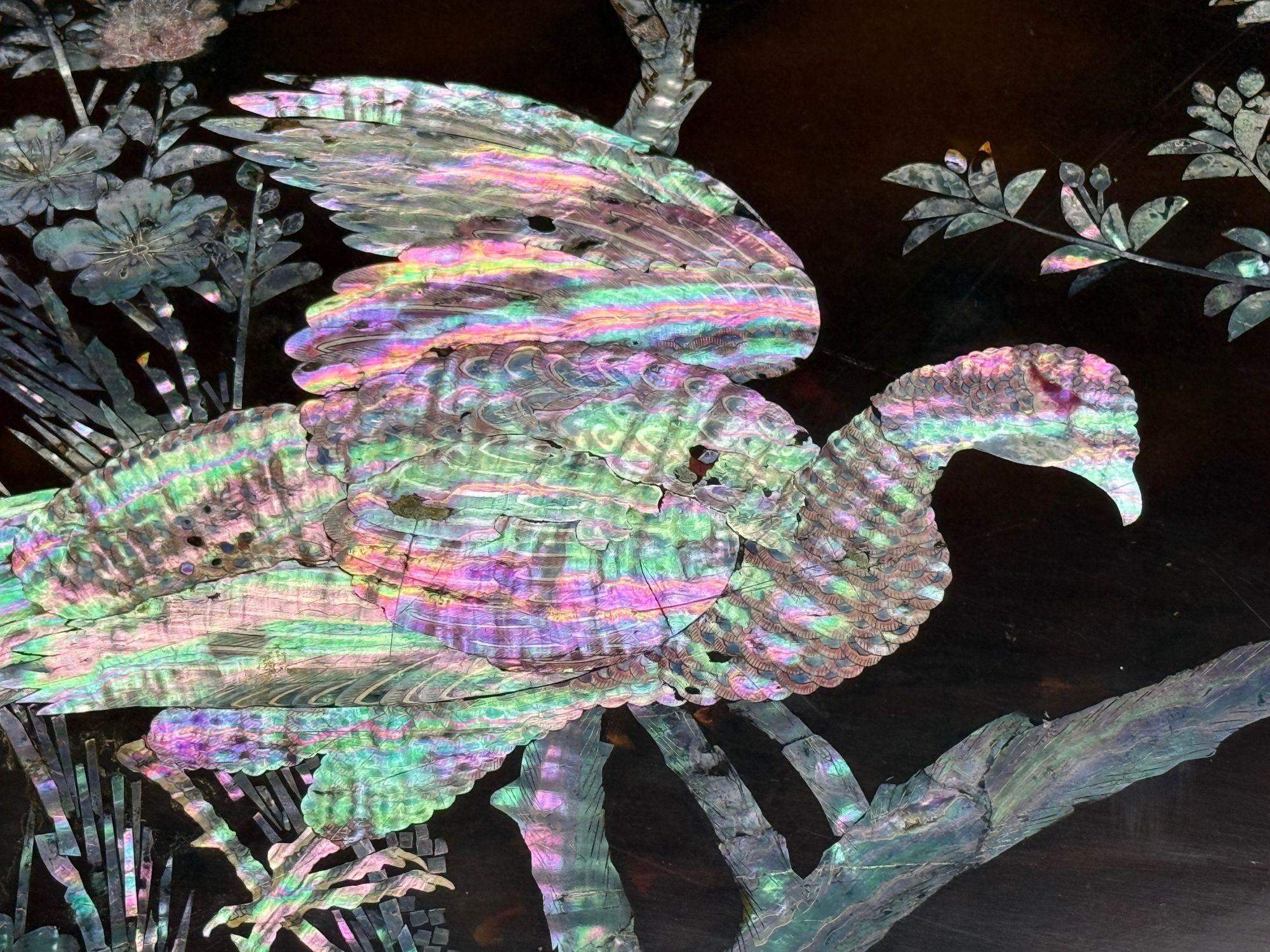 Chinesischer Export, Ebonisiertes Holz, Perlmutt, Mitteltisch, China, 1900 im Angebot 4