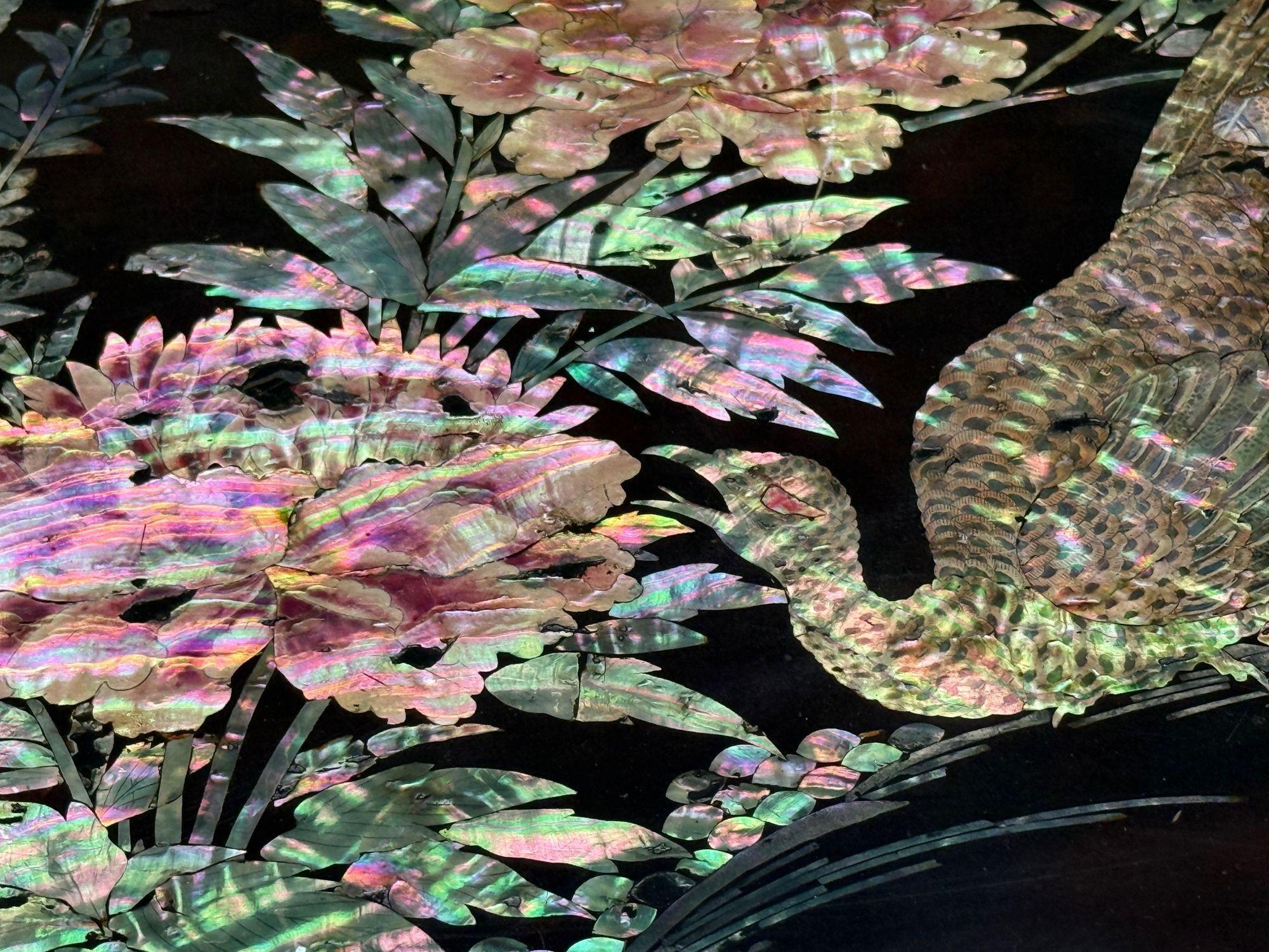 Chinesischer Export, Ebonisiertes Holz, Perlmutt, Mitteltisch, China, 1900 im Angebot 5