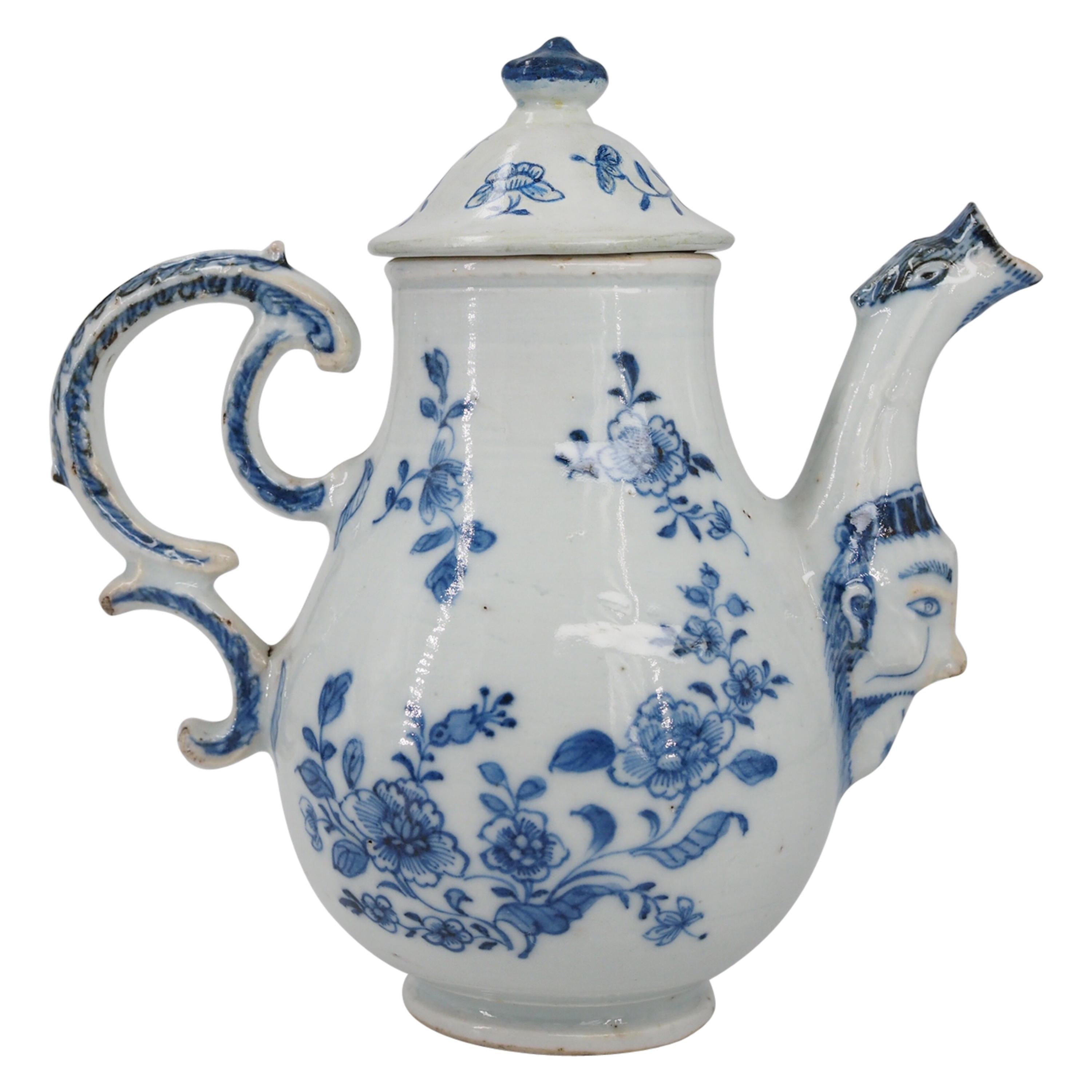 Chinese Export Ewer with Mask, After a Meissen Original, C.1745 For Sale