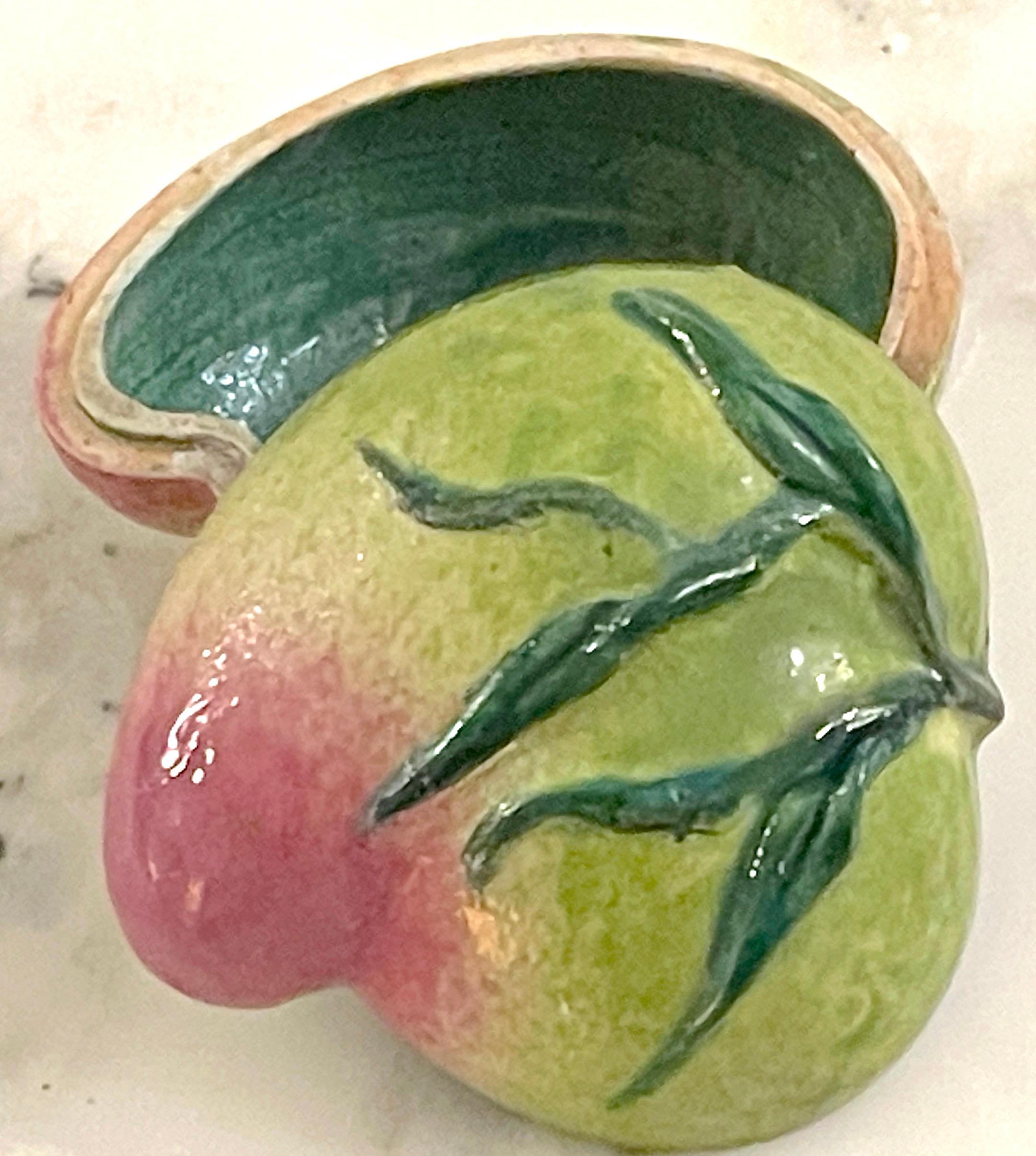 Enameled Chinese Export Famille Rose Diminutive Altar Fruit 'Peach' Box, Rare For Sale