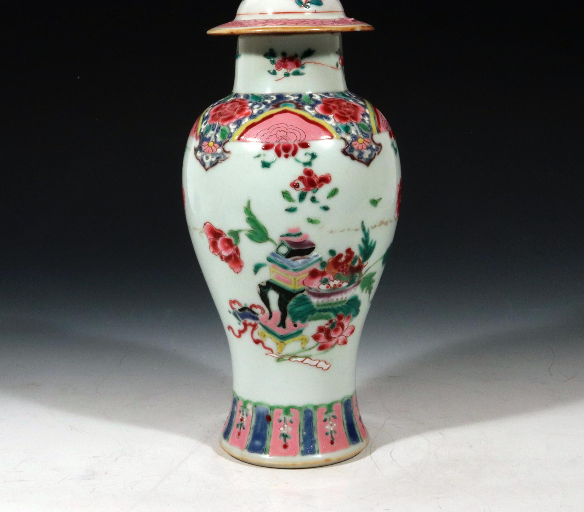 Chinese Export Famille Rose Porcelain Garniture 6
