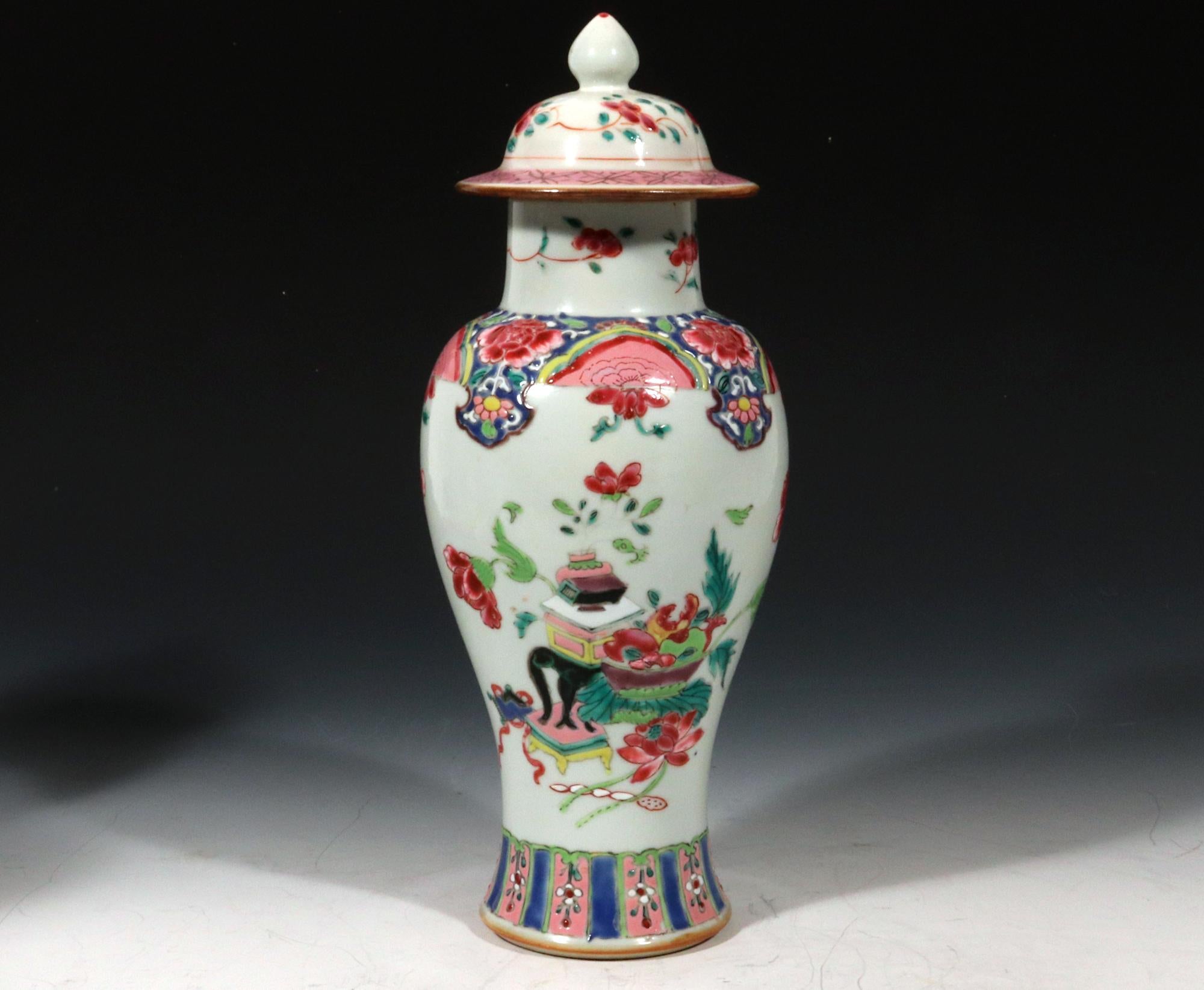 Chinese Export Famille Rose Porcelain Garniture 1