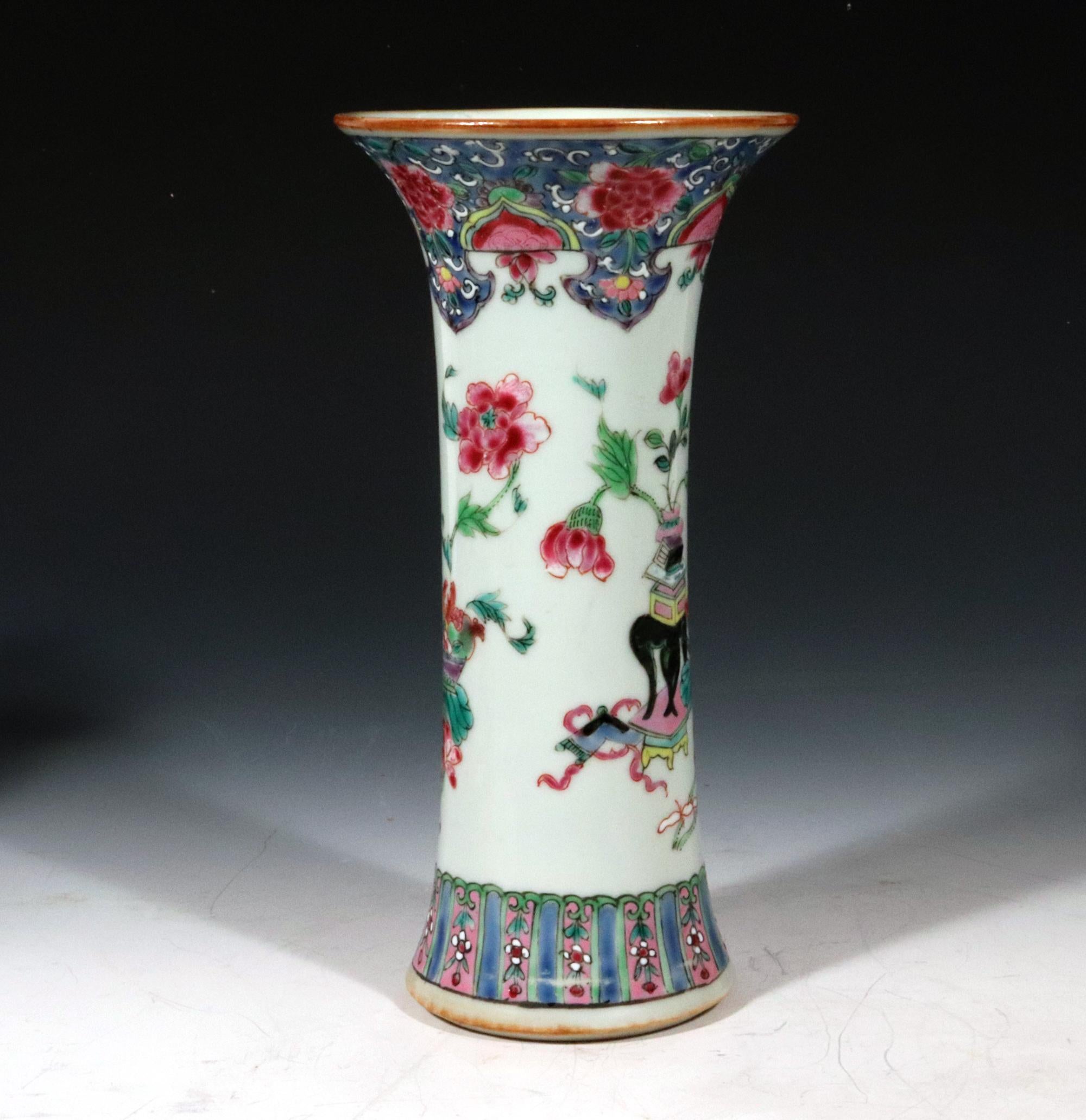 Chinese Export Famille Rose Porcelain Garniture 4