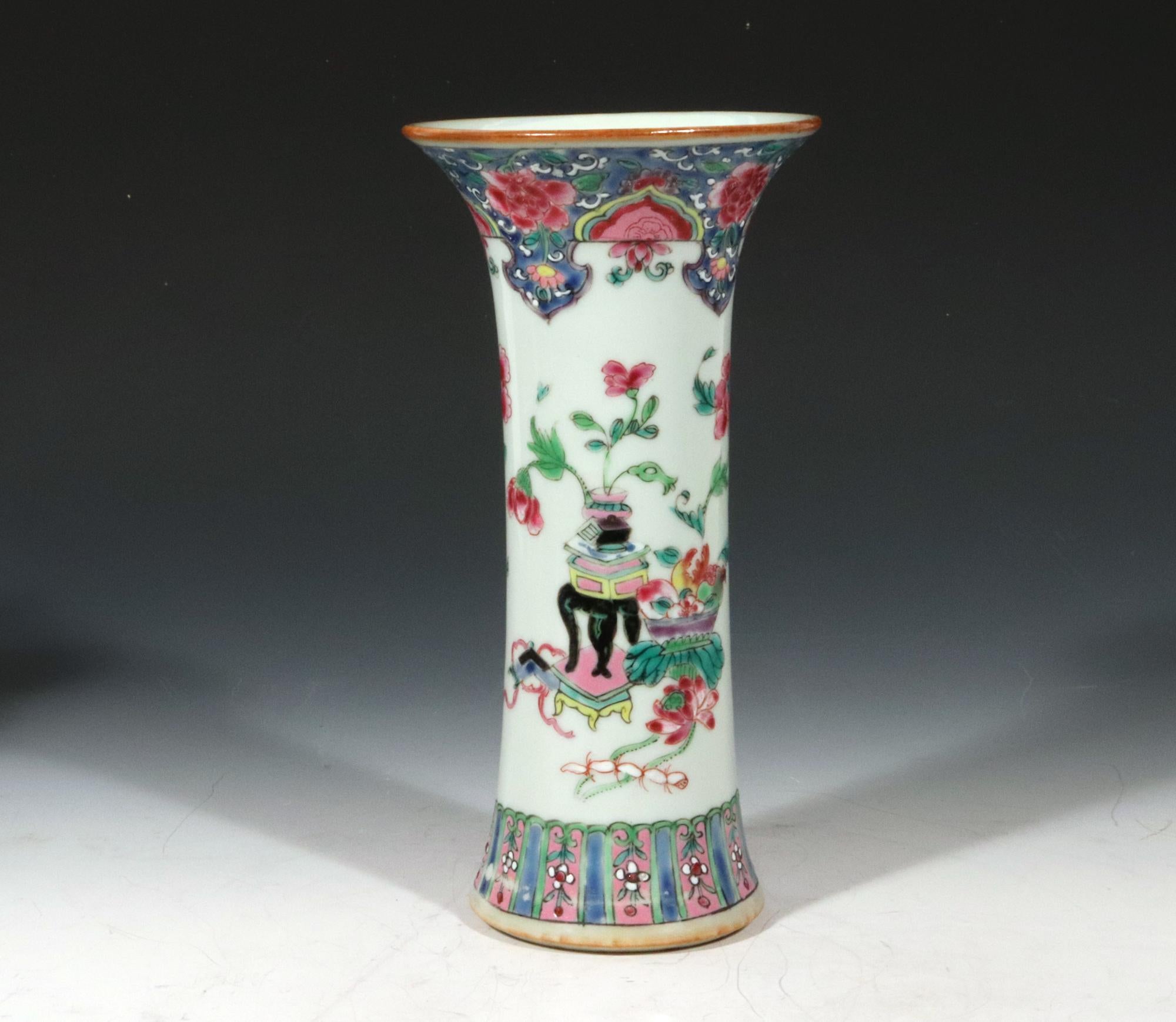 Chinese Export Famille Rose Porcelain Garniture 5