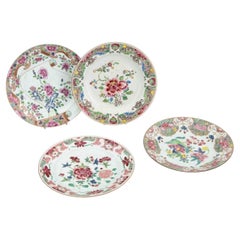 Chinese Export Famille Rose Porcelain Plates, 4