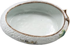 Chinese Export Famille Rose White Ceramic Melon Tureen Or Box