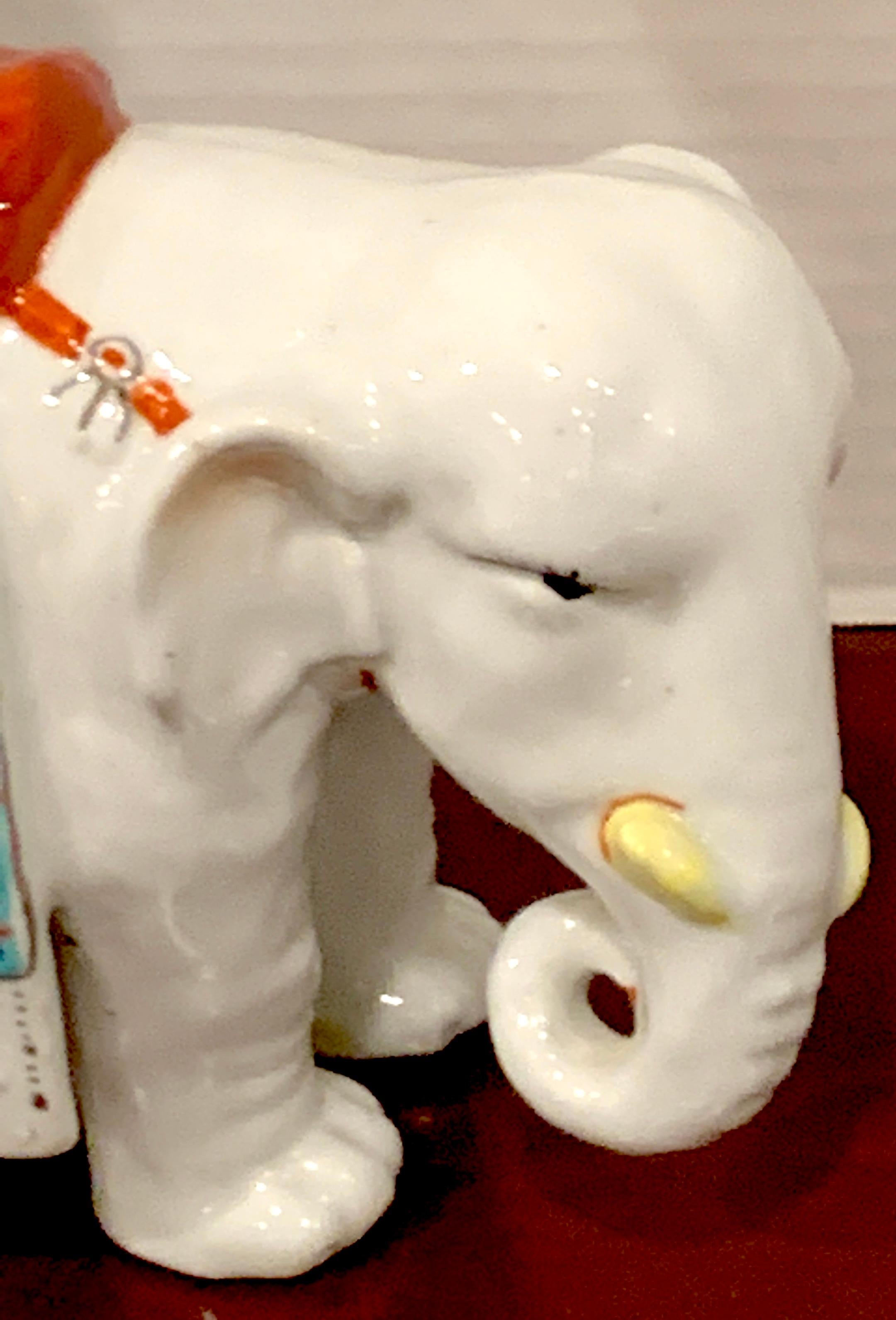 Porcelain Chinese Export Famille Verte & Blanc de Chine Elephant Joss Stick For Sale