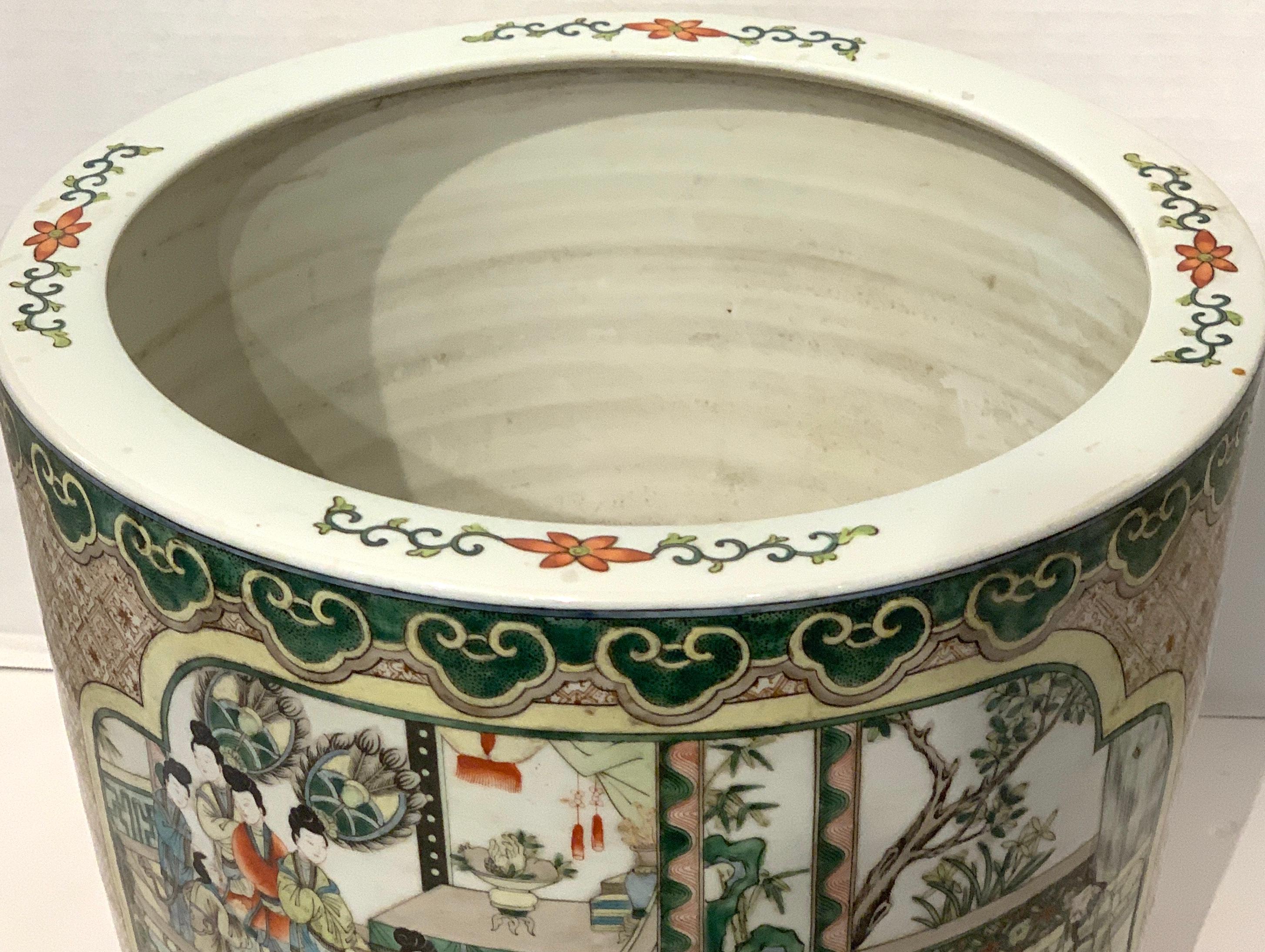 Chinese Export Famille Verte Jardinière For Sale 1