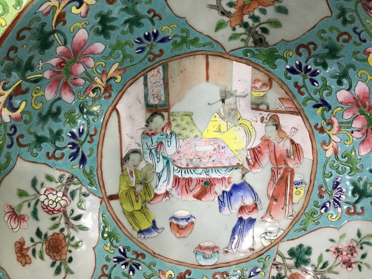 Chinese Export Famille Verte Porcelain Bowl In Good Condition For Sale In Bradenton, FL