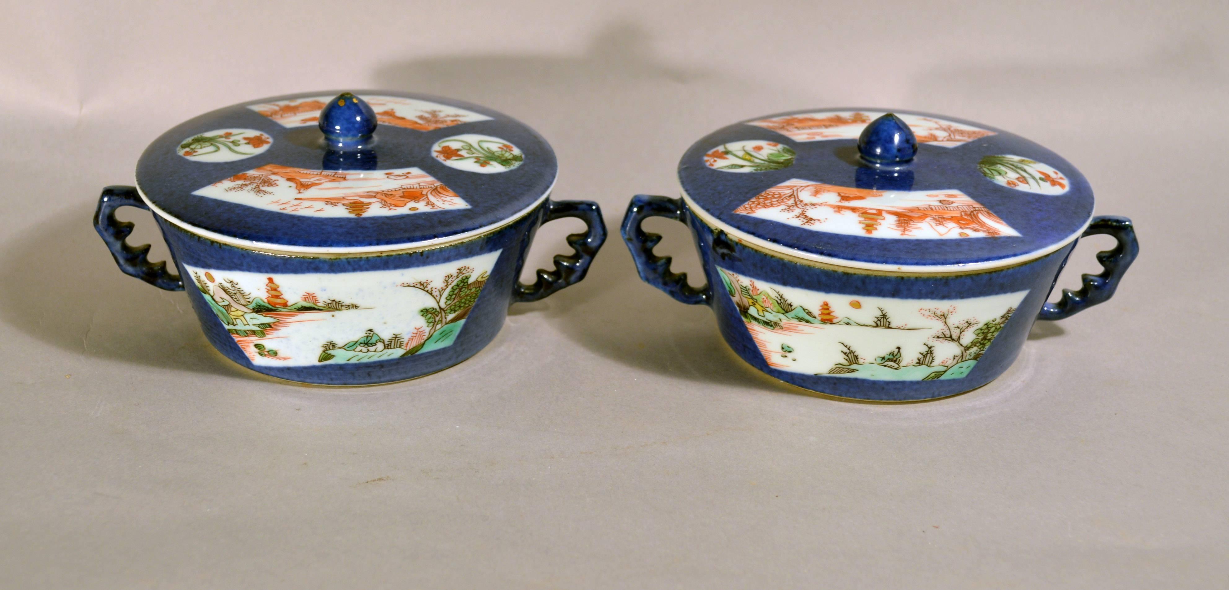 Chinese Verte Porcelain Sauce Tureens and Covers, Kangxi, circa 1720 1