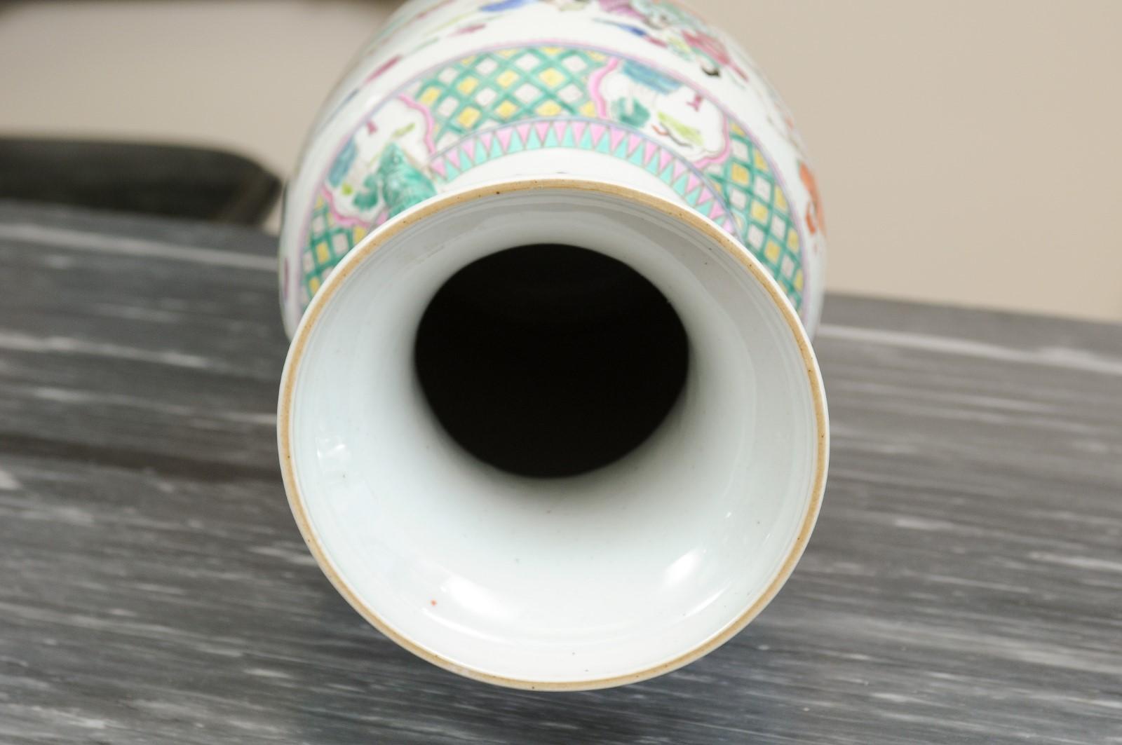 Chinese Export Famille Verte Porcelain Vase For Sale 5