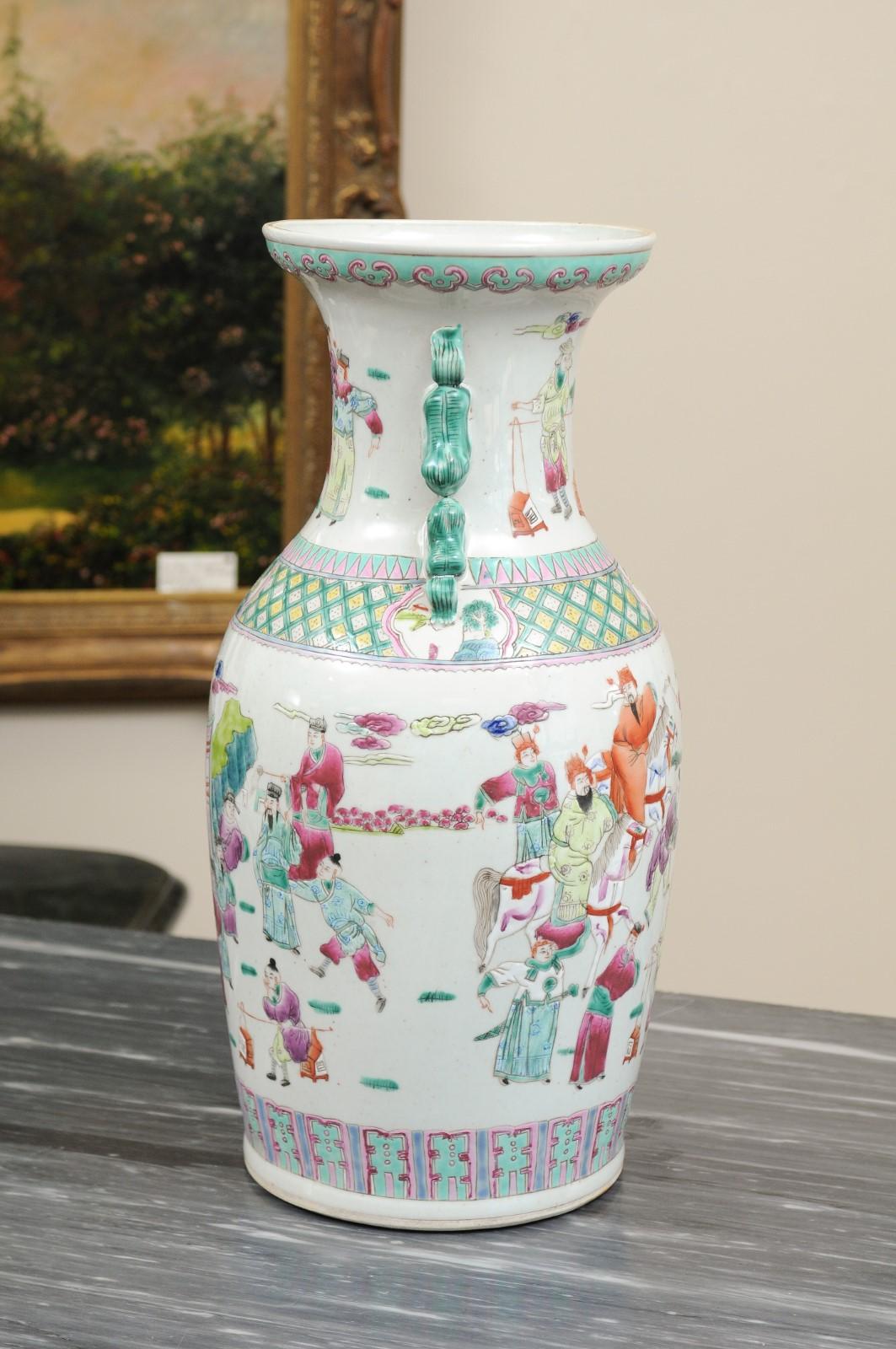 Chinese Export Famille Verte Porcelain Vase For Sale 1