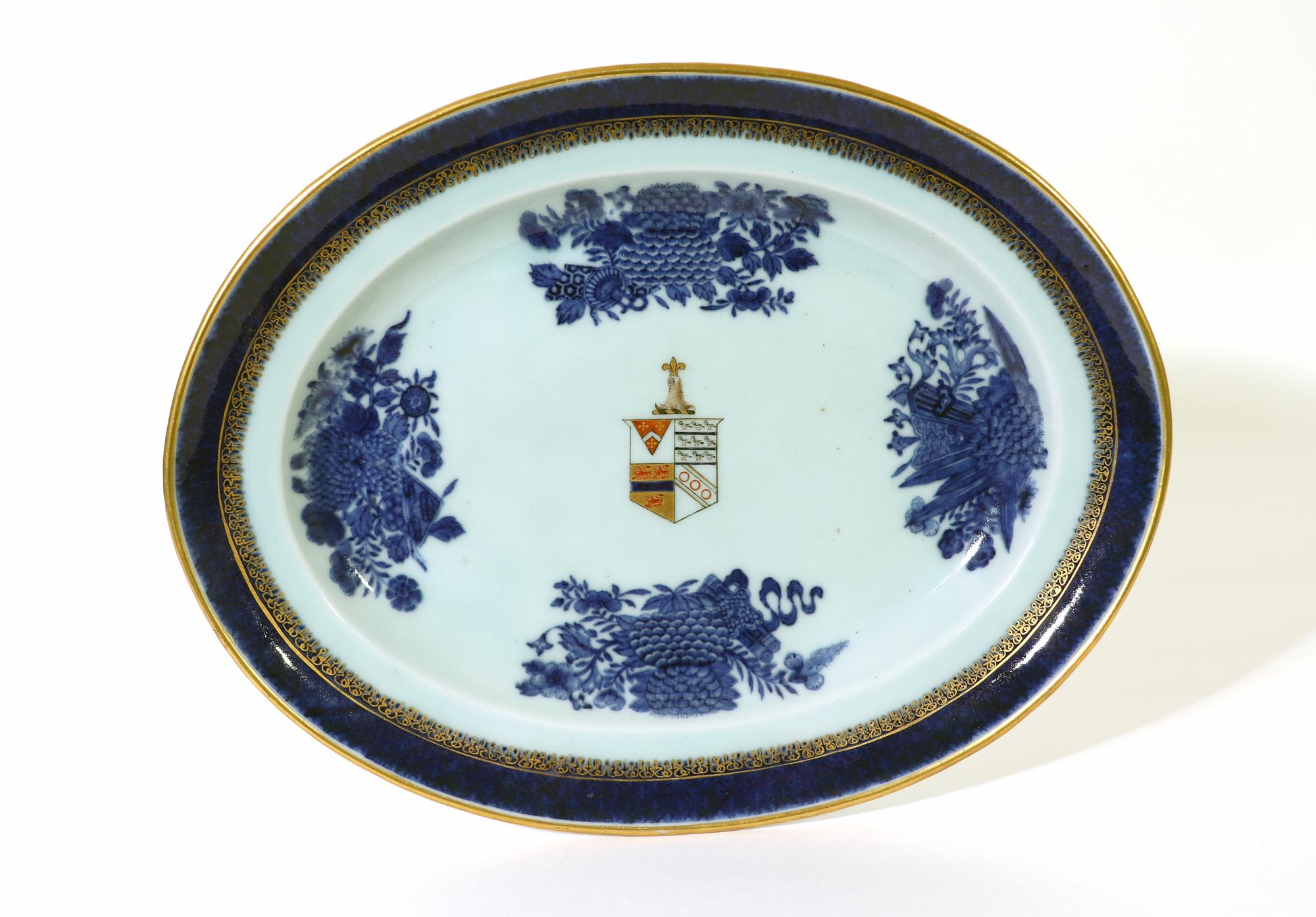 Chinese Export Fitzhugh Armorial Dishes, Arms of Hill Dawe of Ditcheat House 2