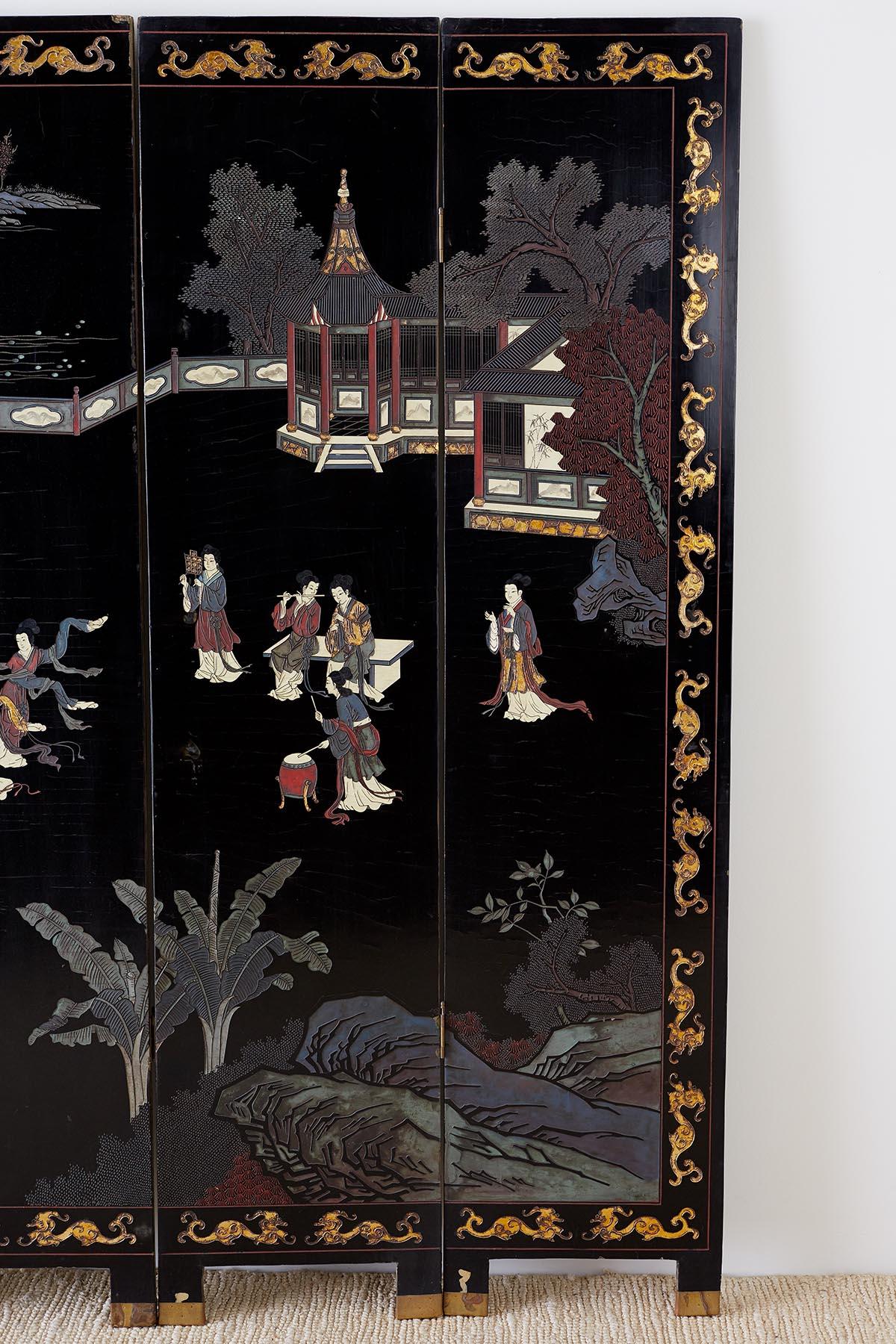 chinese lacquer screen appraisal