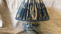 Chinese Export Ginger Jar Lamp with GP & J Baker Pleated Lampshade