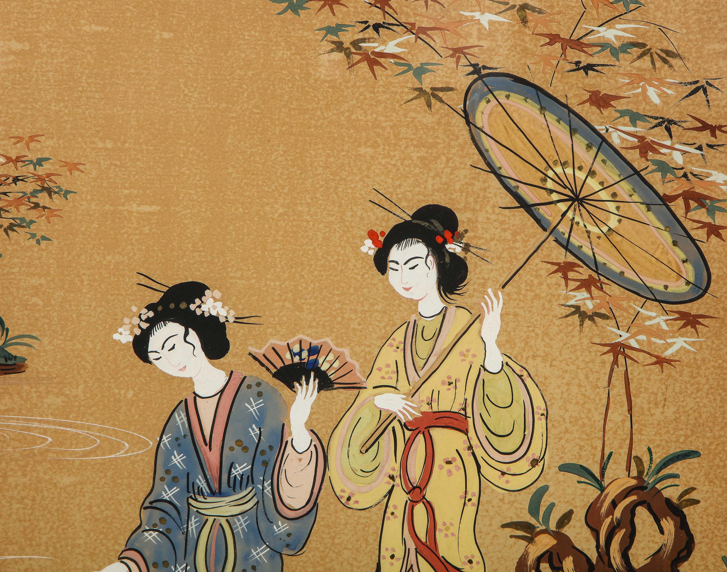 Chinesische Export-Gouache-Malerei (Mittleres 19. Jahrhundert) im Angebot