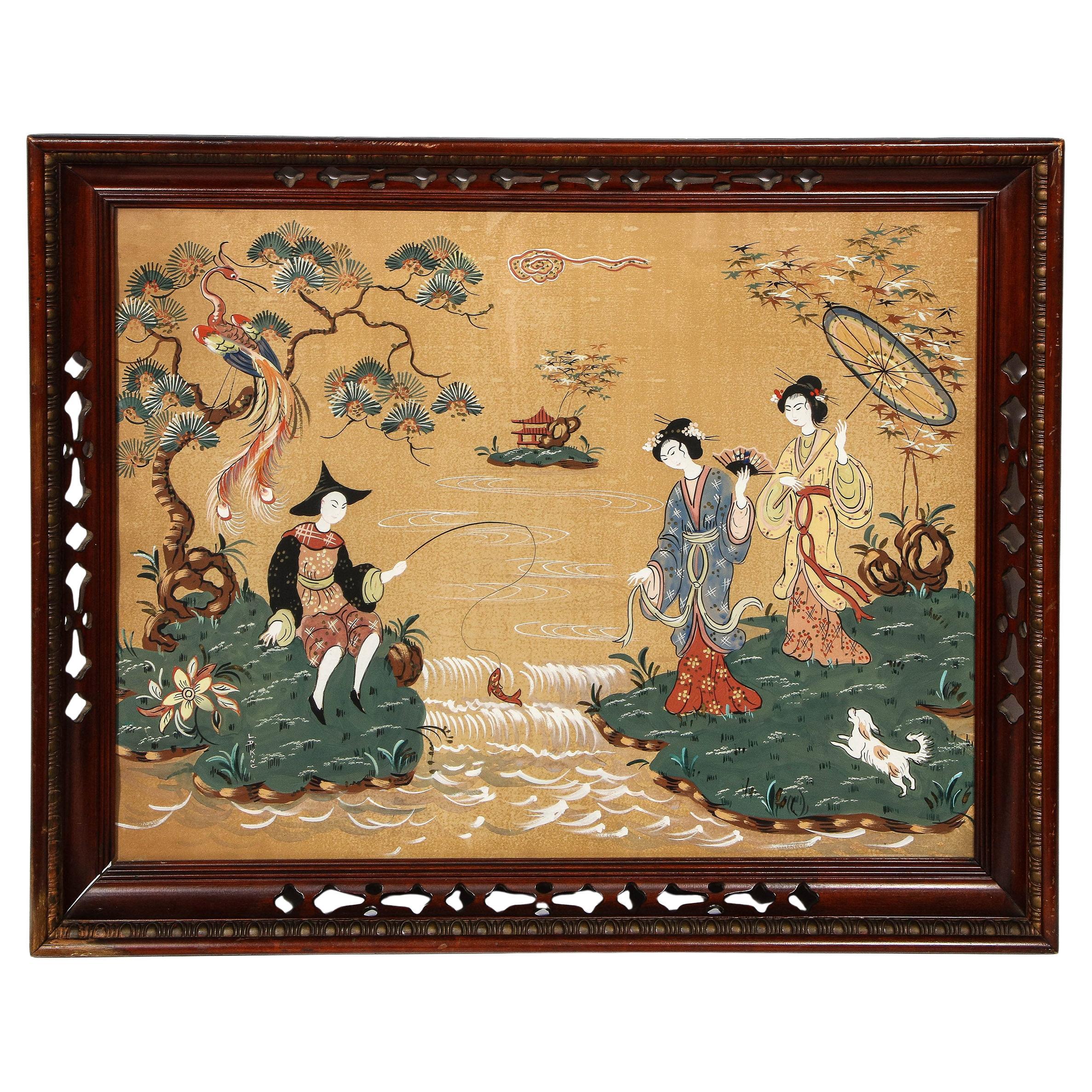 Peinture gouache d
exportation chinoise