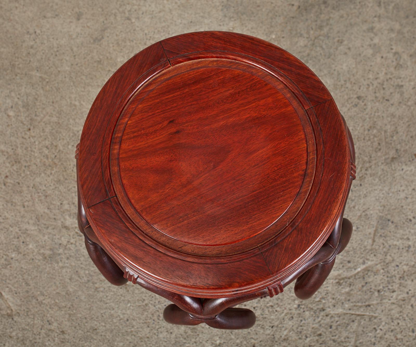20th Century Chinese Export Hardwood Garden Stool or Drinks Table