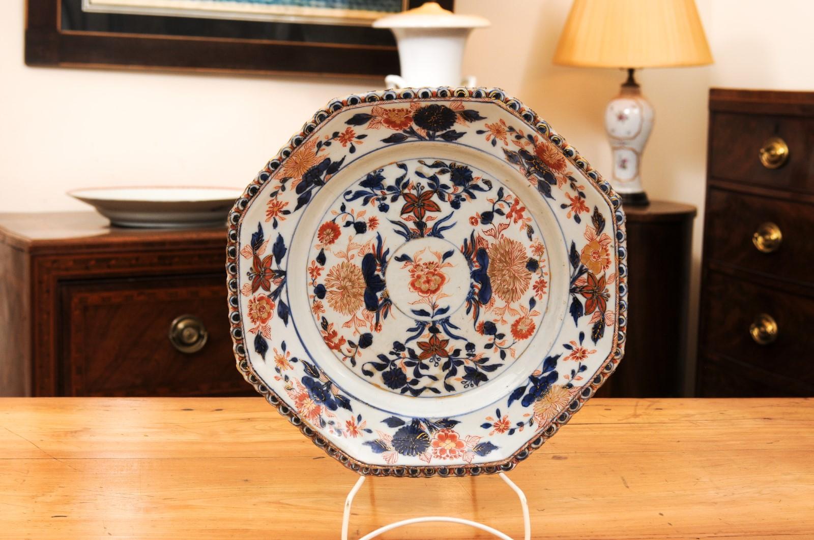 18th Century and Earlier Chinese Export Imari Charger, 18th Century For Sale
