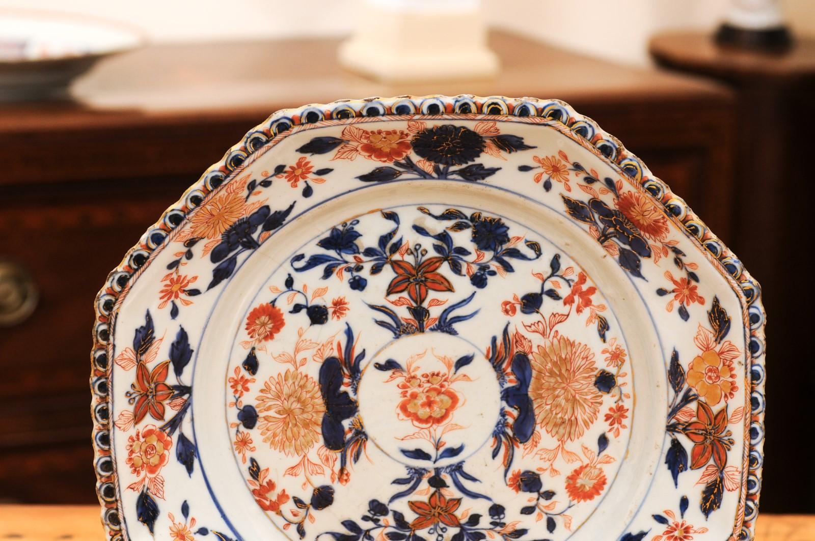 Porcelain Chinese Export Imari Charger, 18th Century For Sale